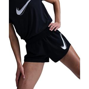 Nike Women's One Dri-FIT Mid-Rise Brief-Lined Running Shorts -Black