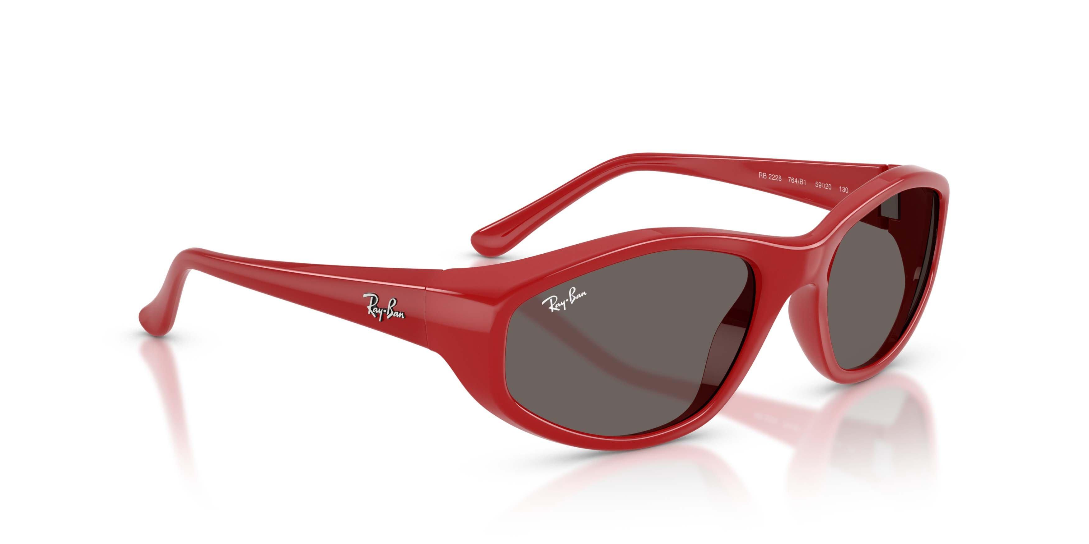 Ray-Ban RB2228 Dark Grey Sunglasses - Red - RED/GREY