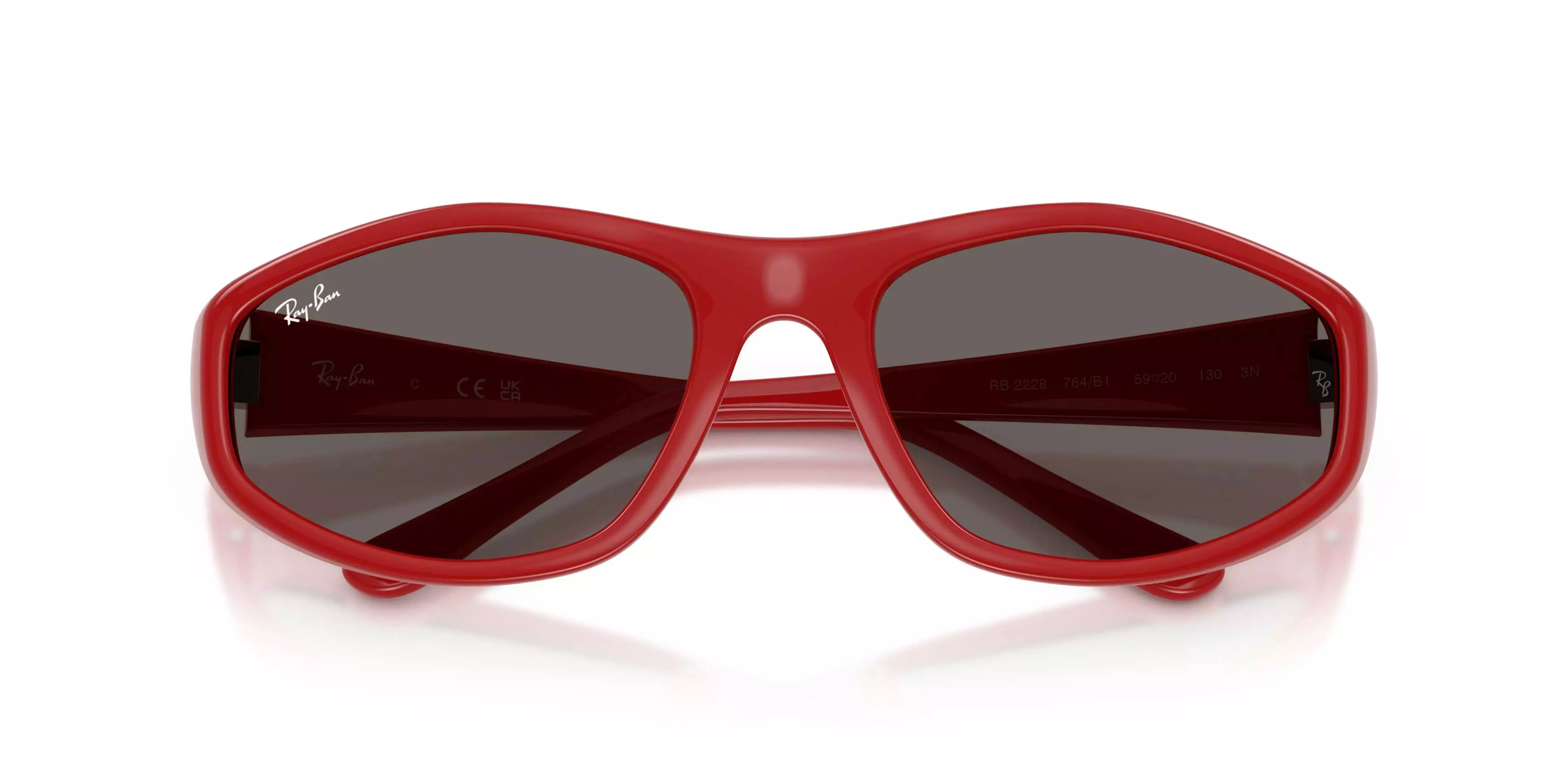 Ray-Ban RB2228 Dark Grey Sunglasses - Red - RED/GREY