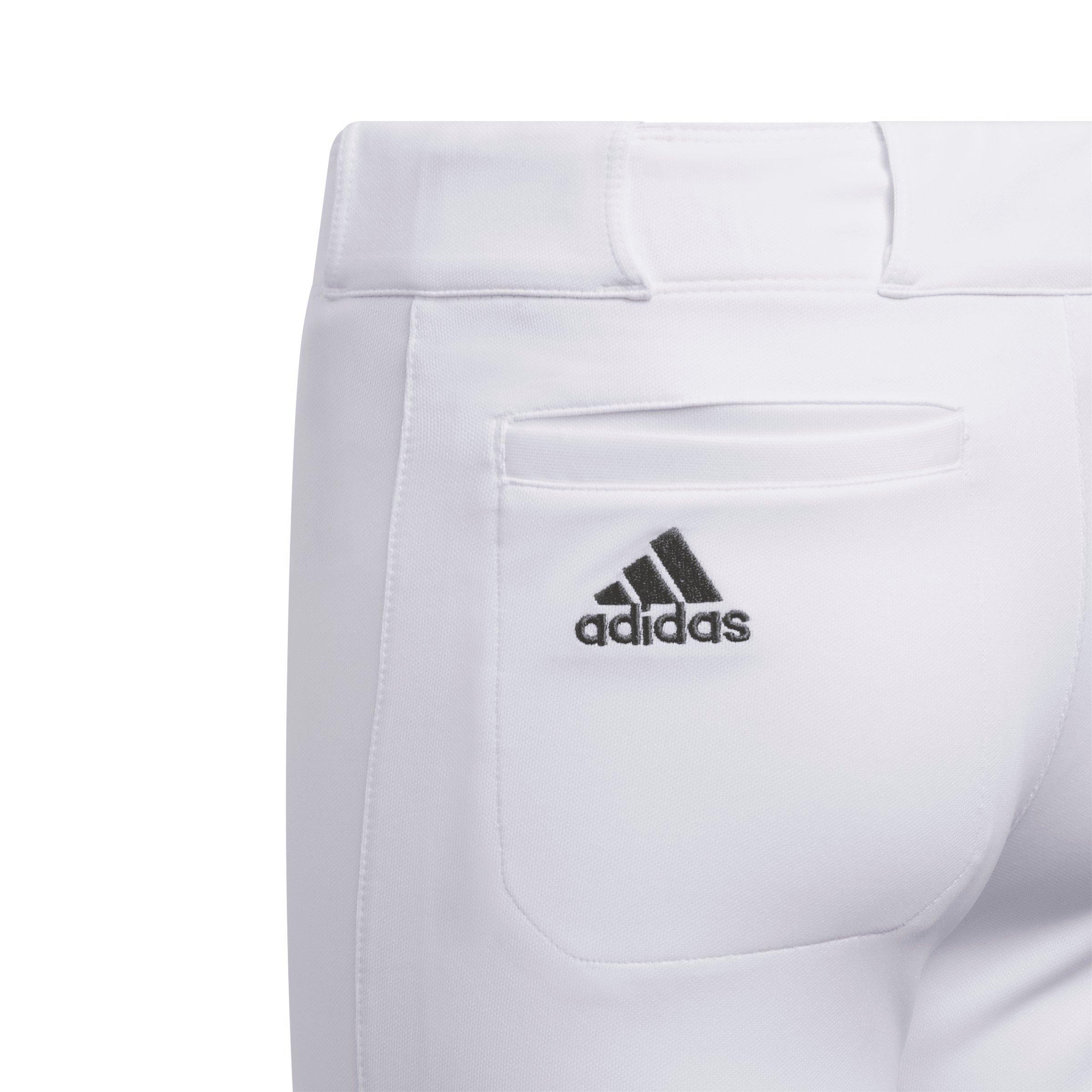 adidas Big Boys' Knee Length Baseball Pants - White - WHITE Thumbnail View 4