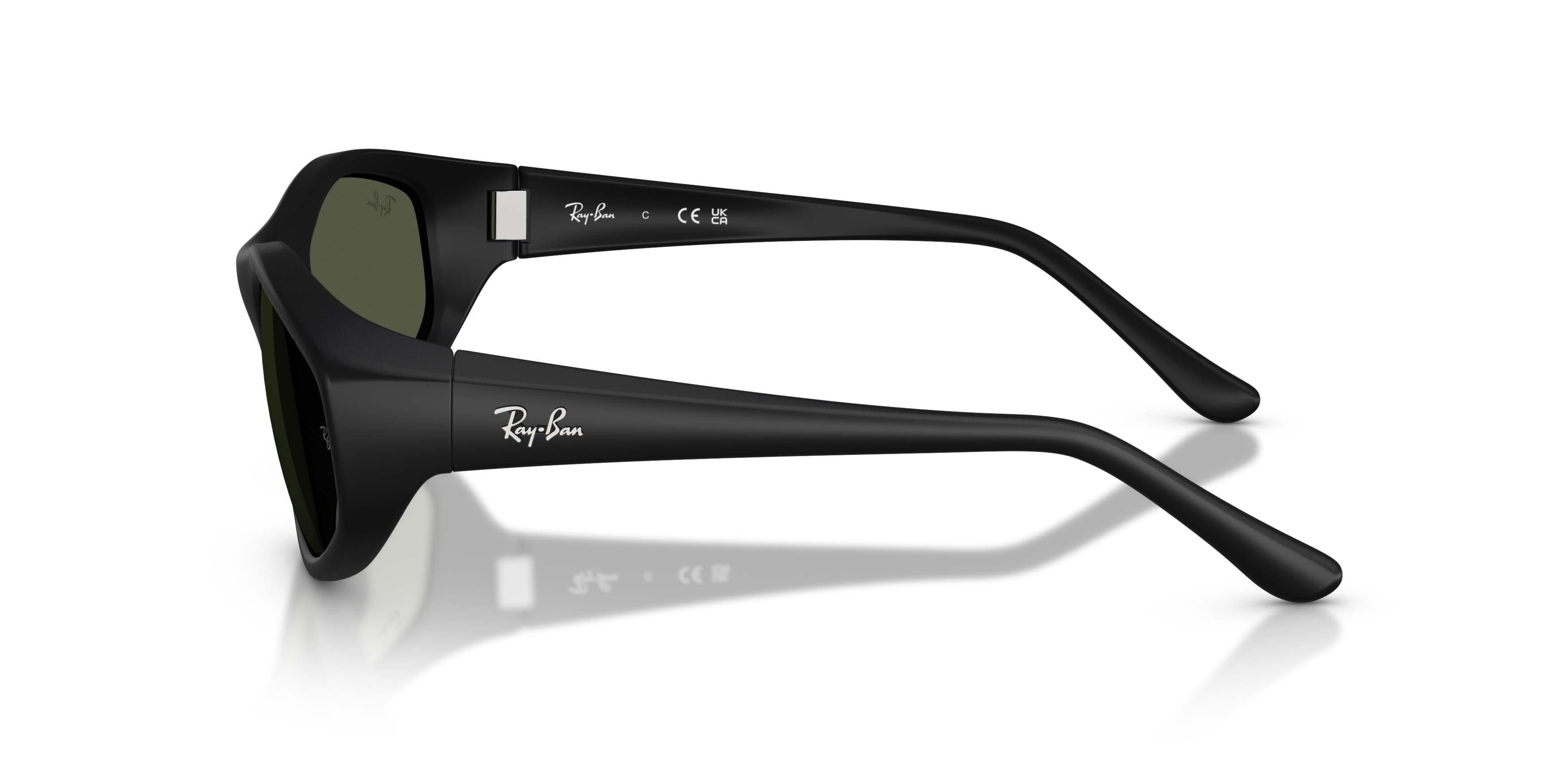 Ray-Ban RB2228 Dark Green Sunglasses - Rubber Black - BLACK/GREEN