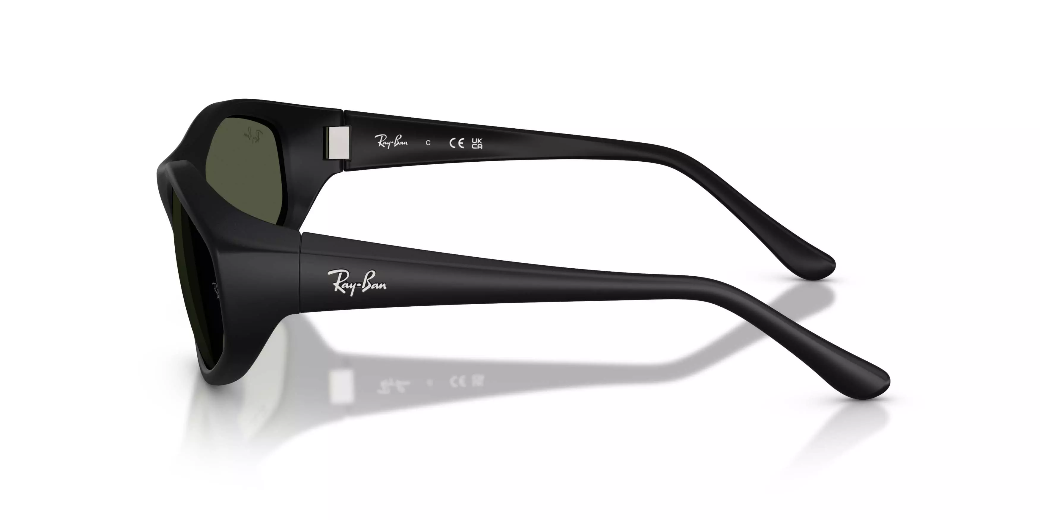 Ray-Ban RB2228 Dark Green Sunglasses - Rubber Black - BLACK/GREEN