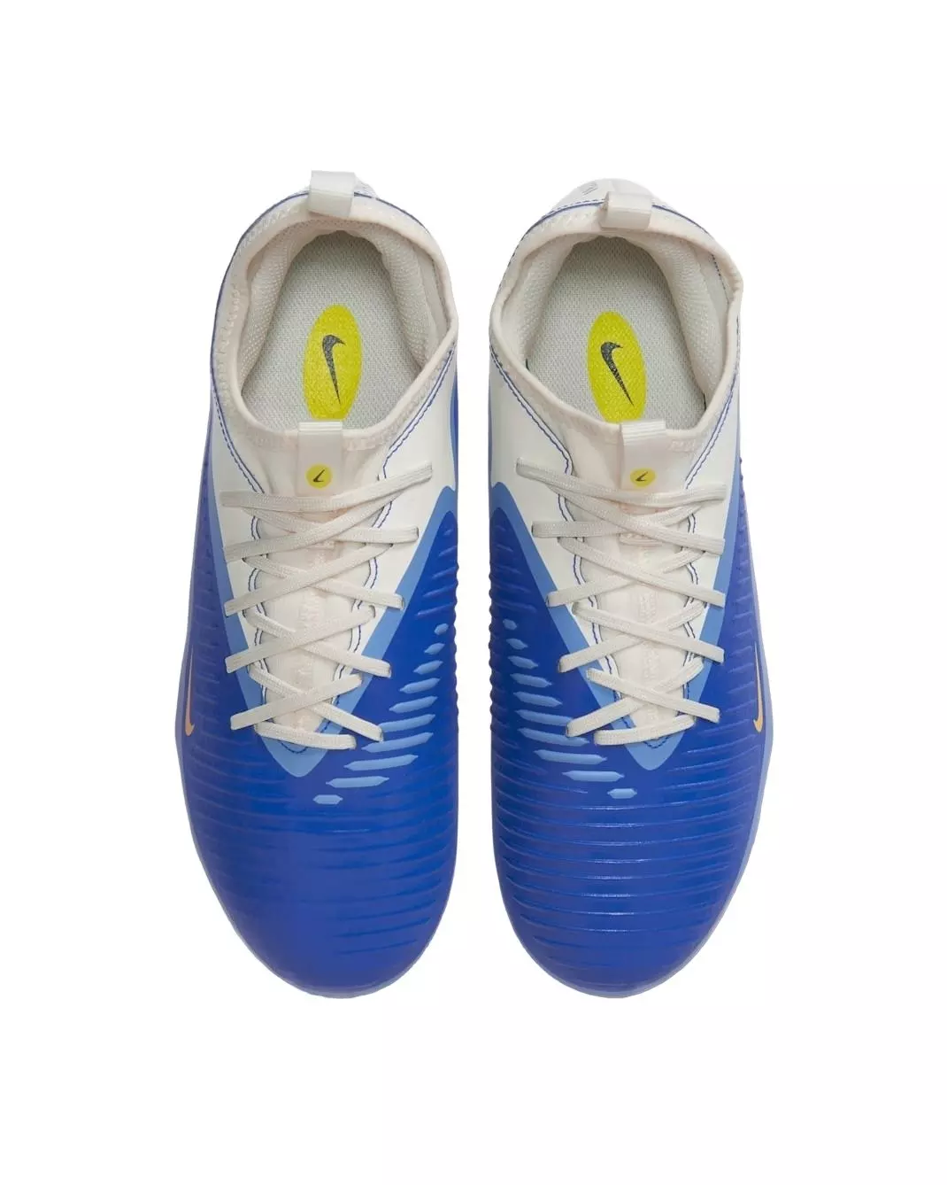 Nike Jr. Phantom 6 Low Academy LV8 "Racer Blue/Dark Obsidian" Grade School Kids' Soccer Cleat - BLUE/WHITE