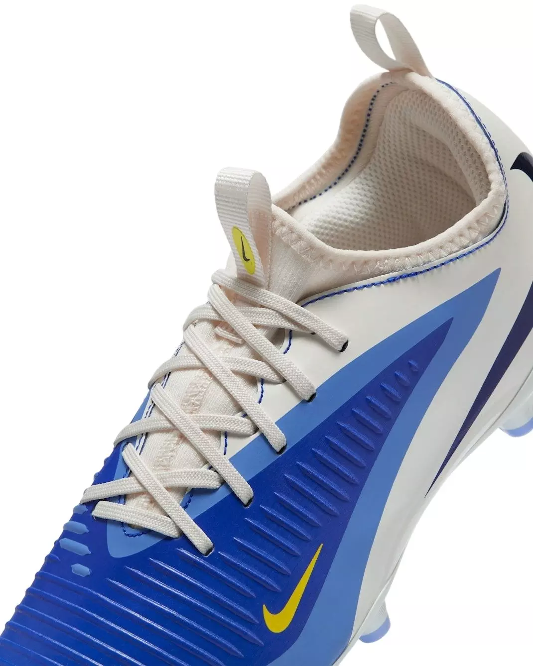 Nike Jr. Phantom 6 Low Academy LV8 "Racer Blue/Dark Obsidian" Grade School Kids' Soccer Cleat - BLUE/WHITE