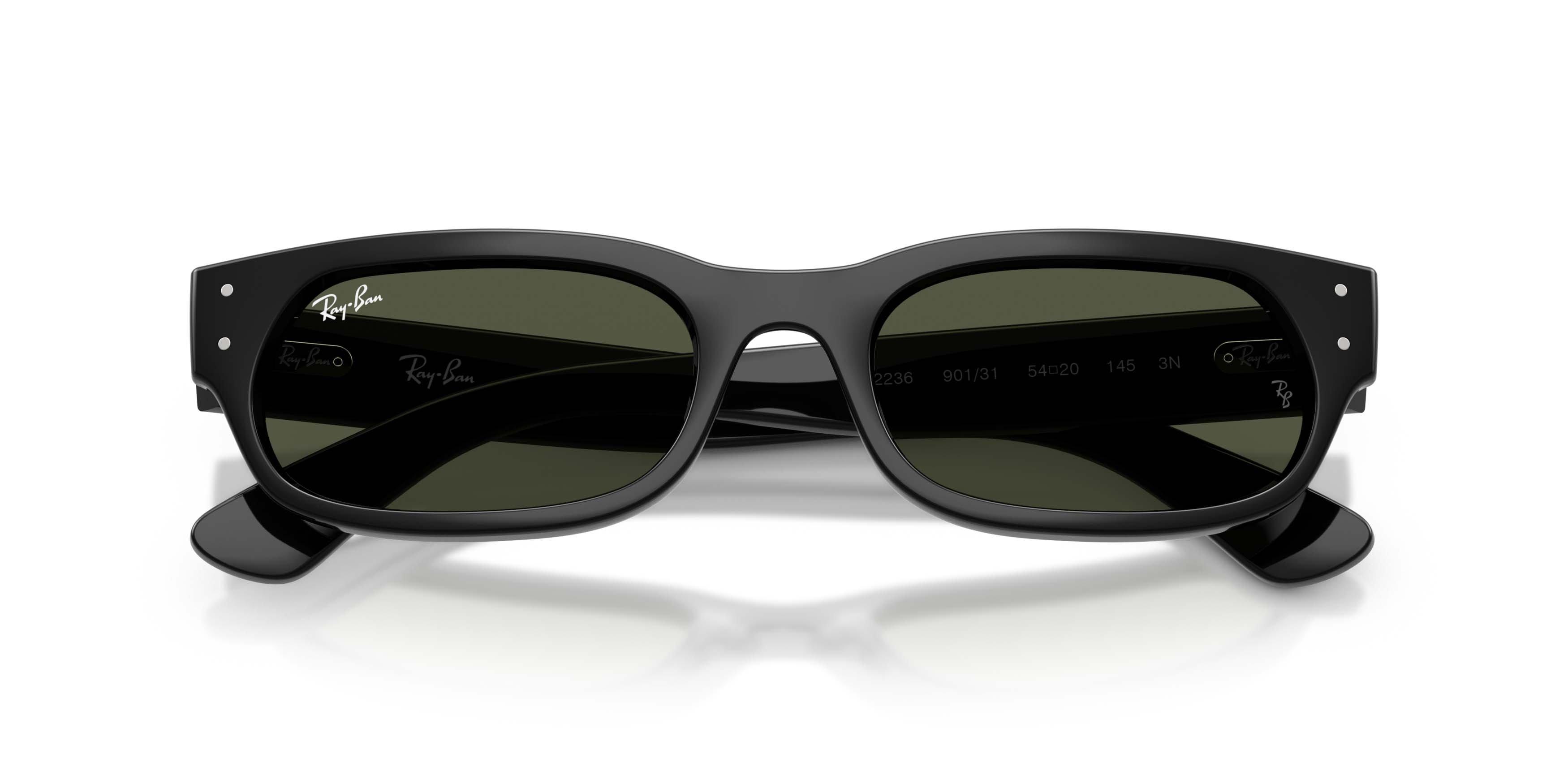 Ray-Ban RB2236 Green Sunglasses - Black - BLACK/GREEN
