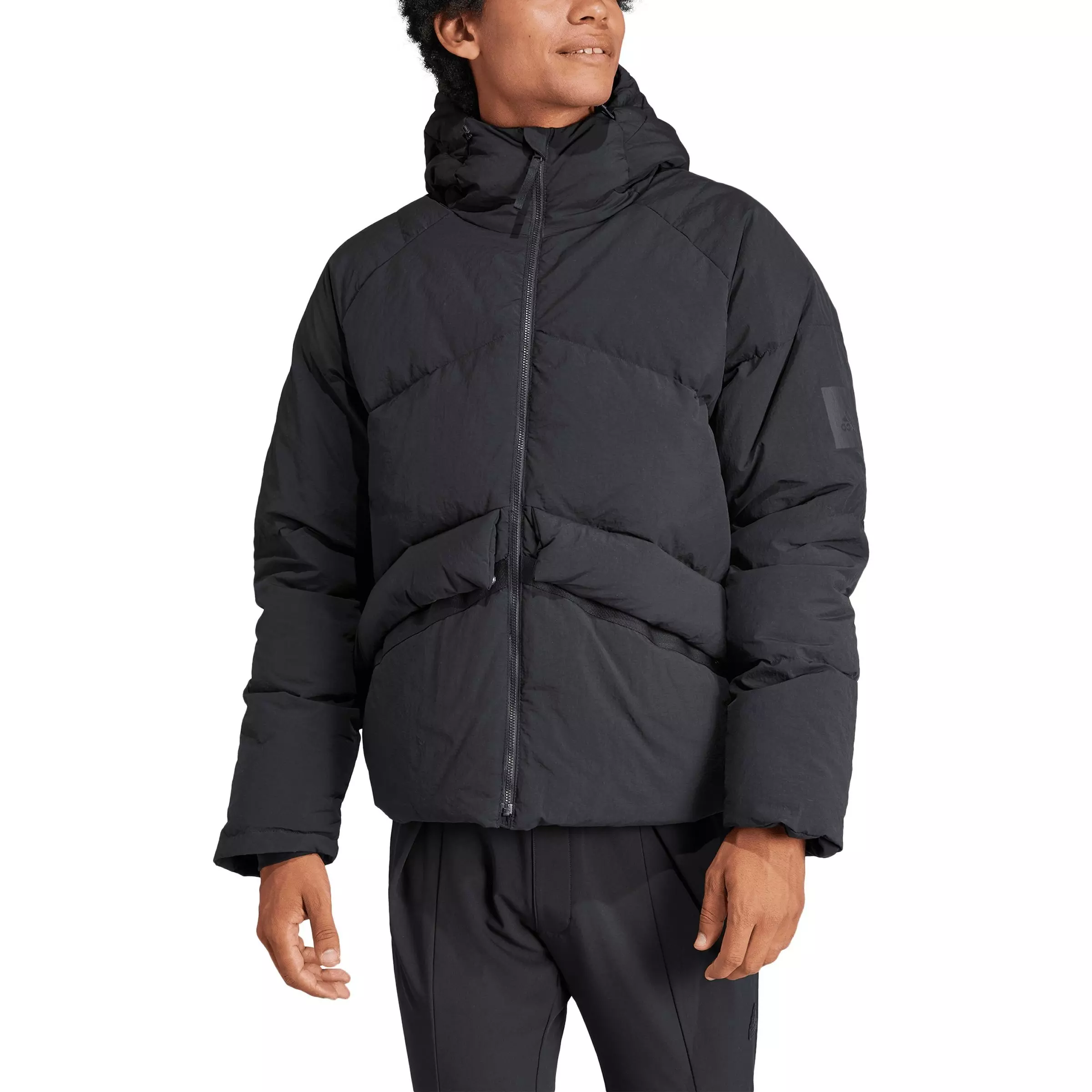 adidas Men's Sportswear Big Baffle Jacket -Black - BLACK