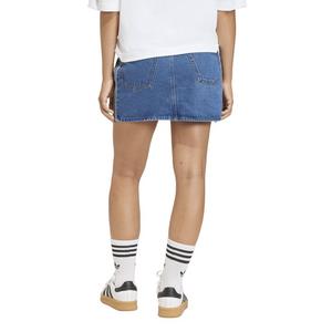 adidas Originals Women's 3 Stripes Medium Blue Wash Denim Skirt