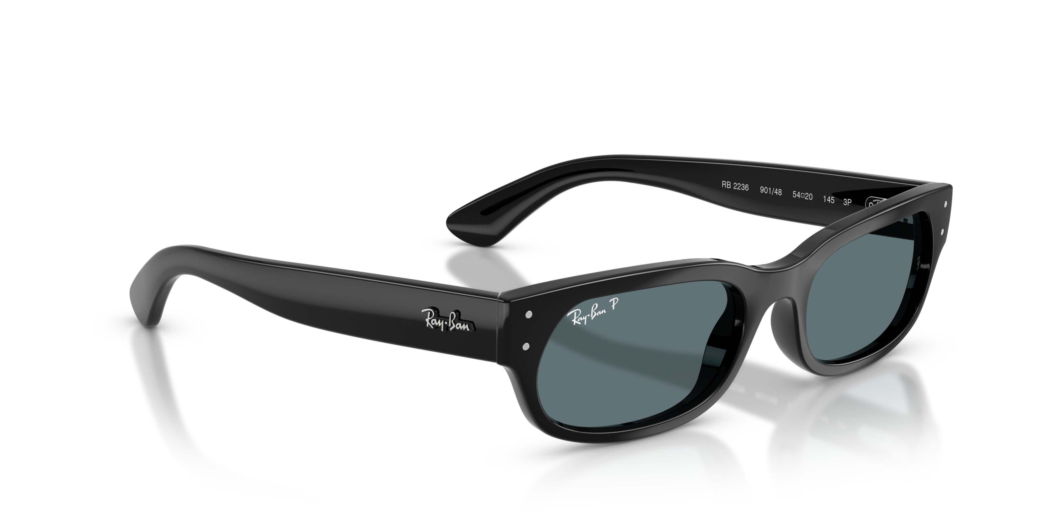 Ray-Ban RB2236 Black Polarized Sunglasses - Black - BLACK