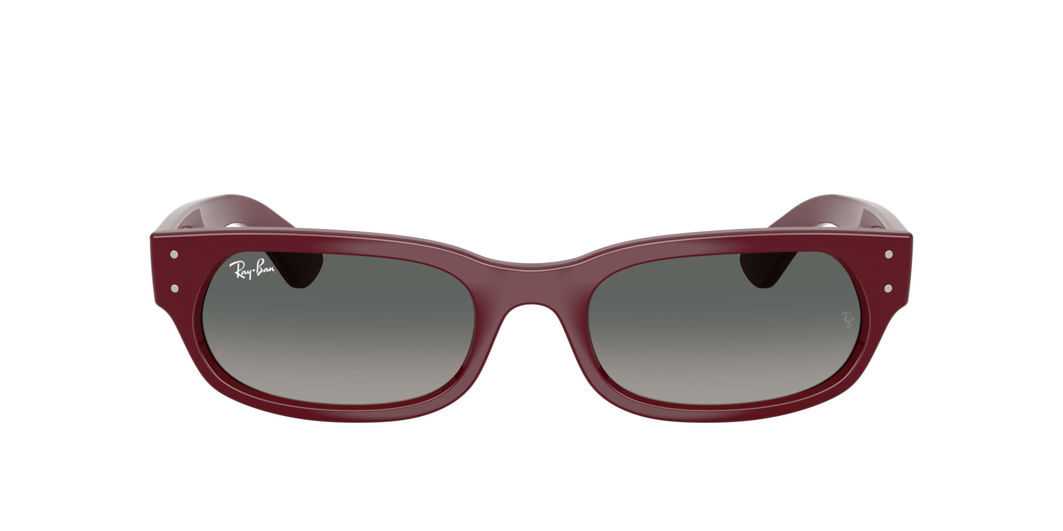 Ray-Ban RB2236 Light Grey Gradient Dark Grey Sunglasses - Bordeaux - RED/GREY