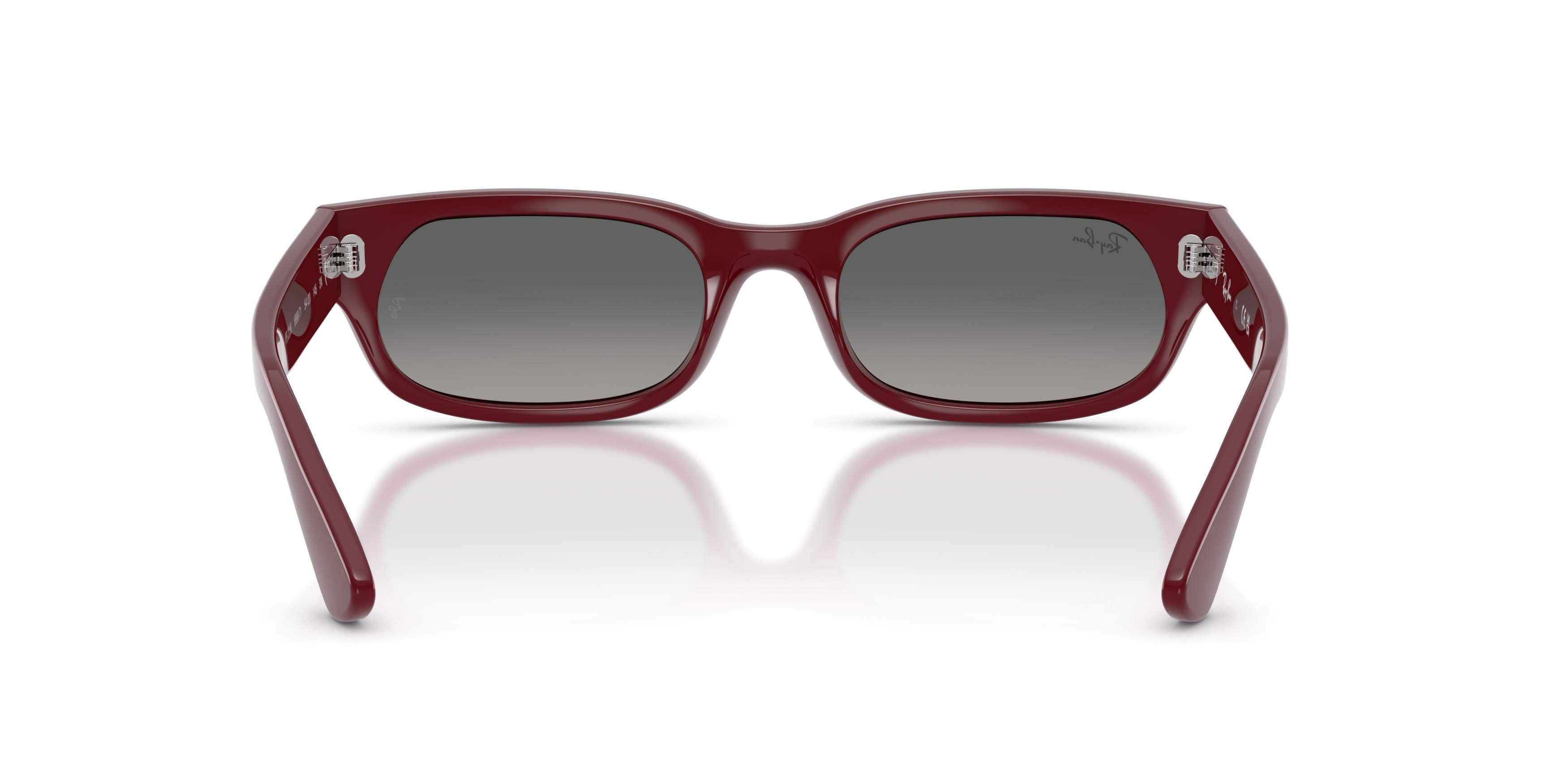 Ray-Ban RB2236 Light Grey Gradient Dark Grey Sunglasses - Bordeaux - RED/GREY