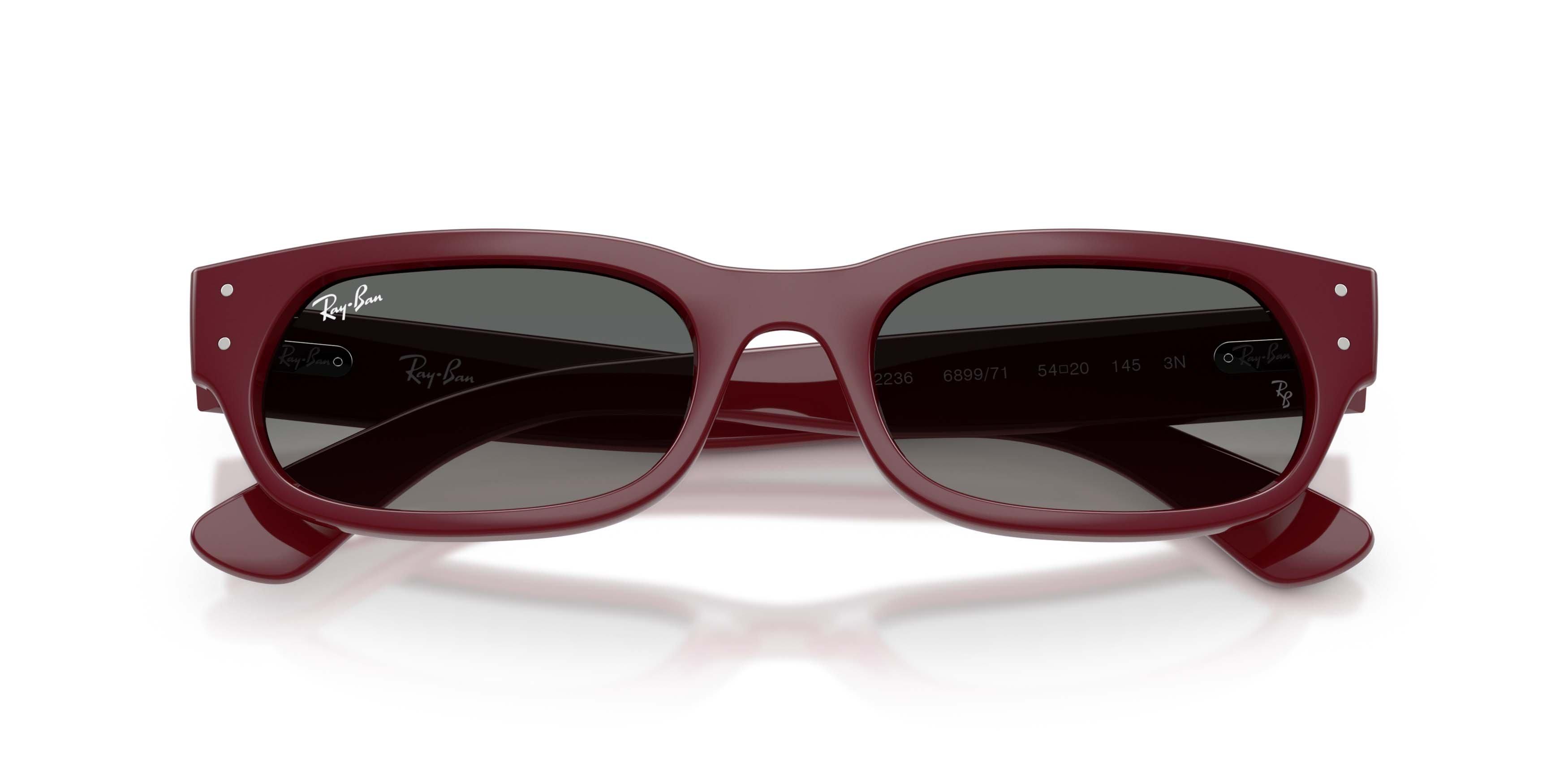 Ray-Ban RB2236 Light Grey Gradient Dark Grey Sunglasses - Bordeaux - RED/GREY