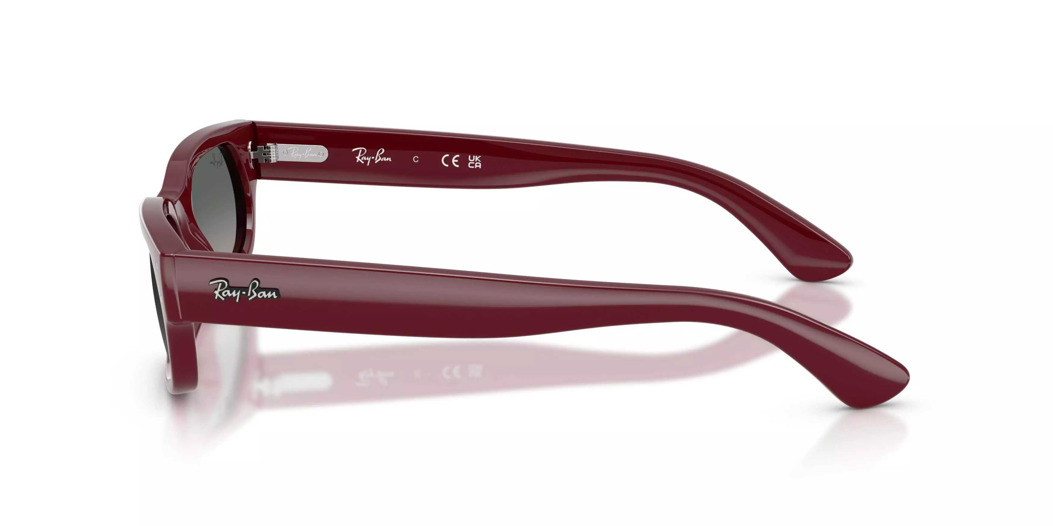 Ray-Ban RB2236 Light Grey Gradient Dark Grey Sunglasses - Bordeaux - RED/GREY