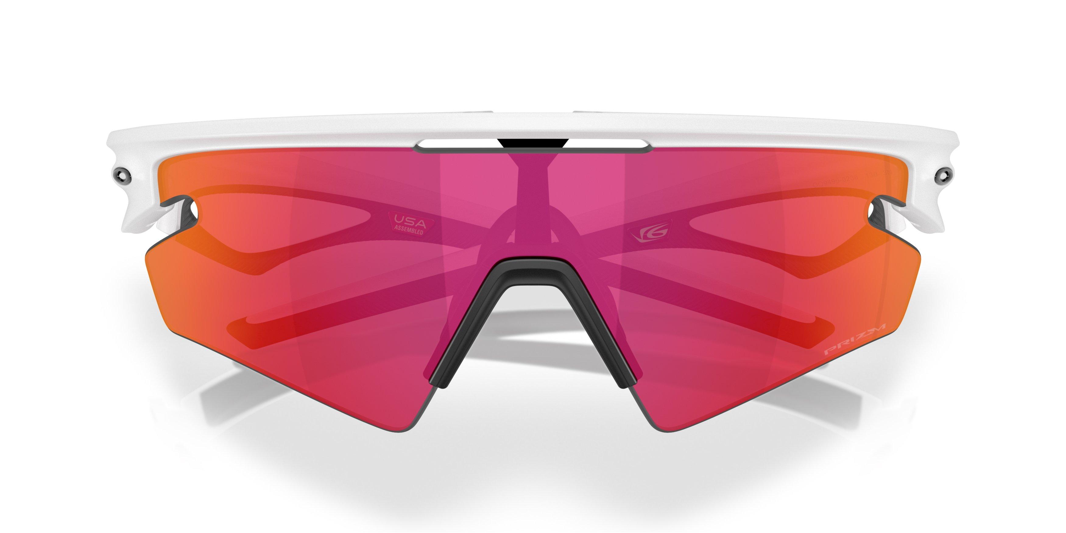 Oakley Sphaera Slash Prizm Field Sunglasses - Matte White - WHITE/RED Thumbnail View 7