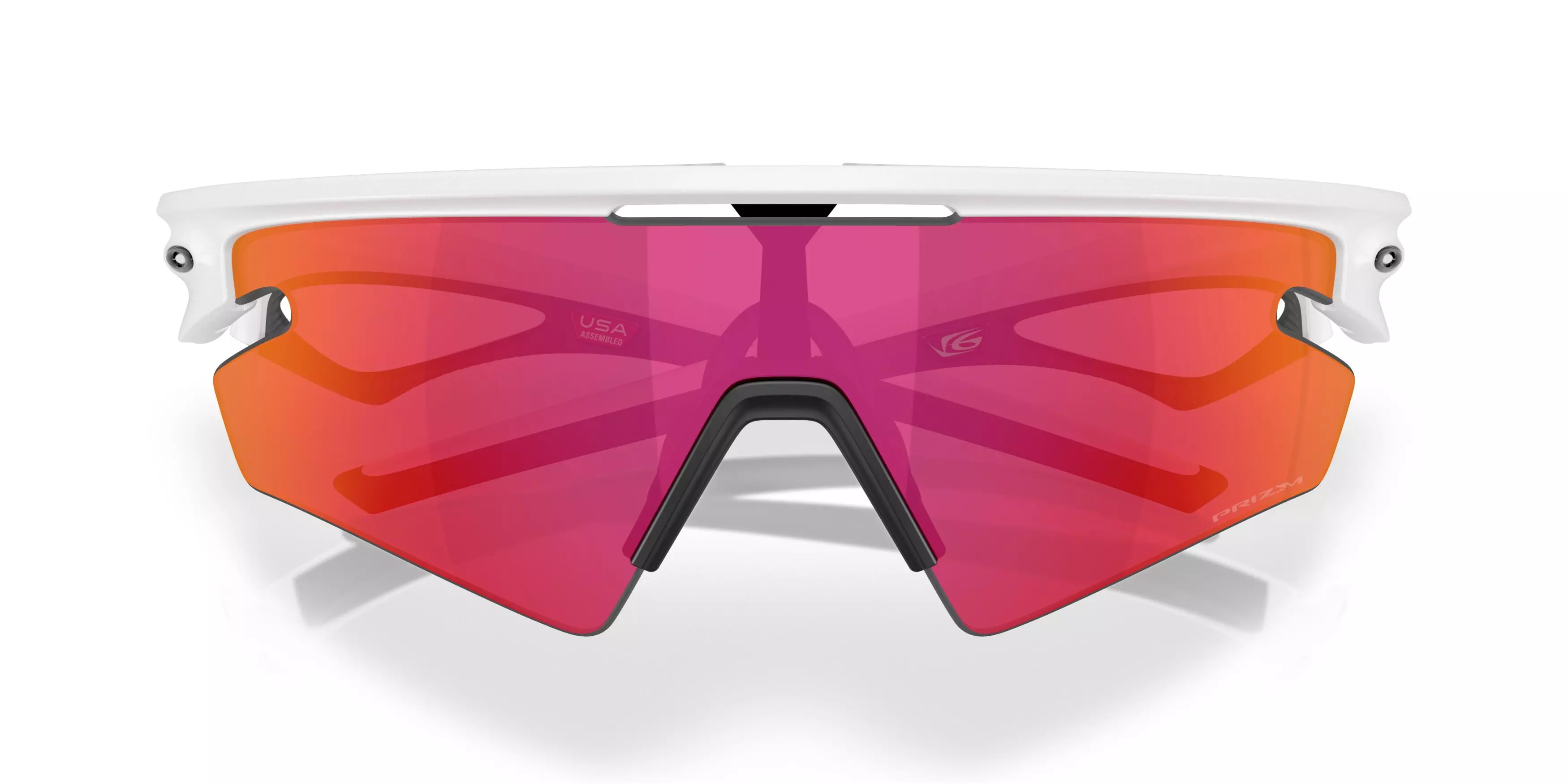 Oakley Sphaera Slash Prizm Field Sunglasses - Matte White - WHITE/RED