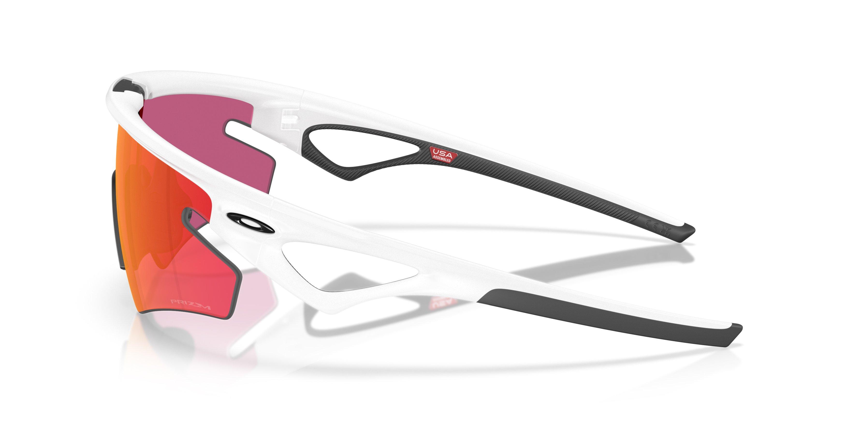 Oakley Sphaera Slash Prizm Field Sunglasses - Matte White - WHITE/RED Thumbnail View 8