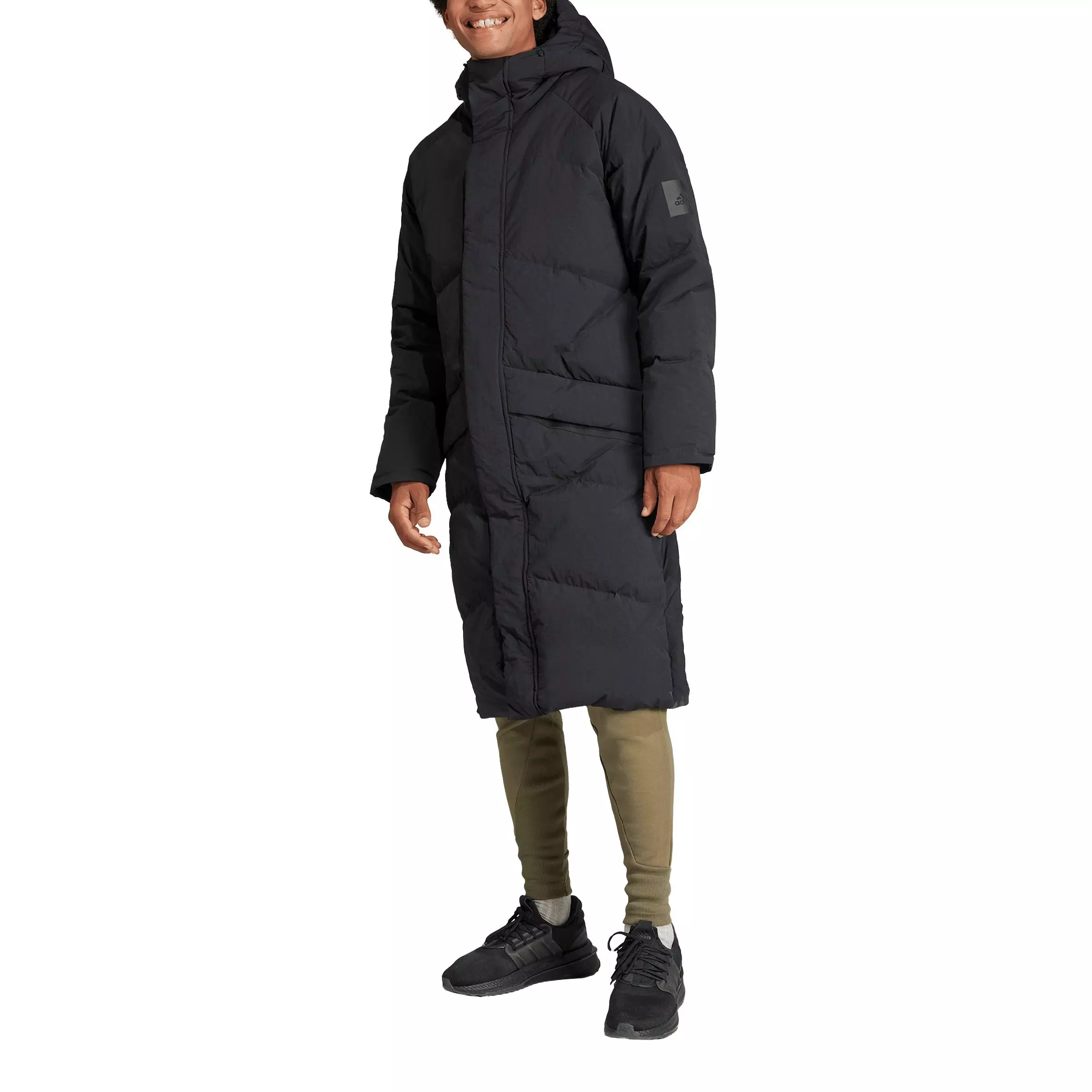 adidas Men's Sportswear Big Baffle Coat -Black - BLACK