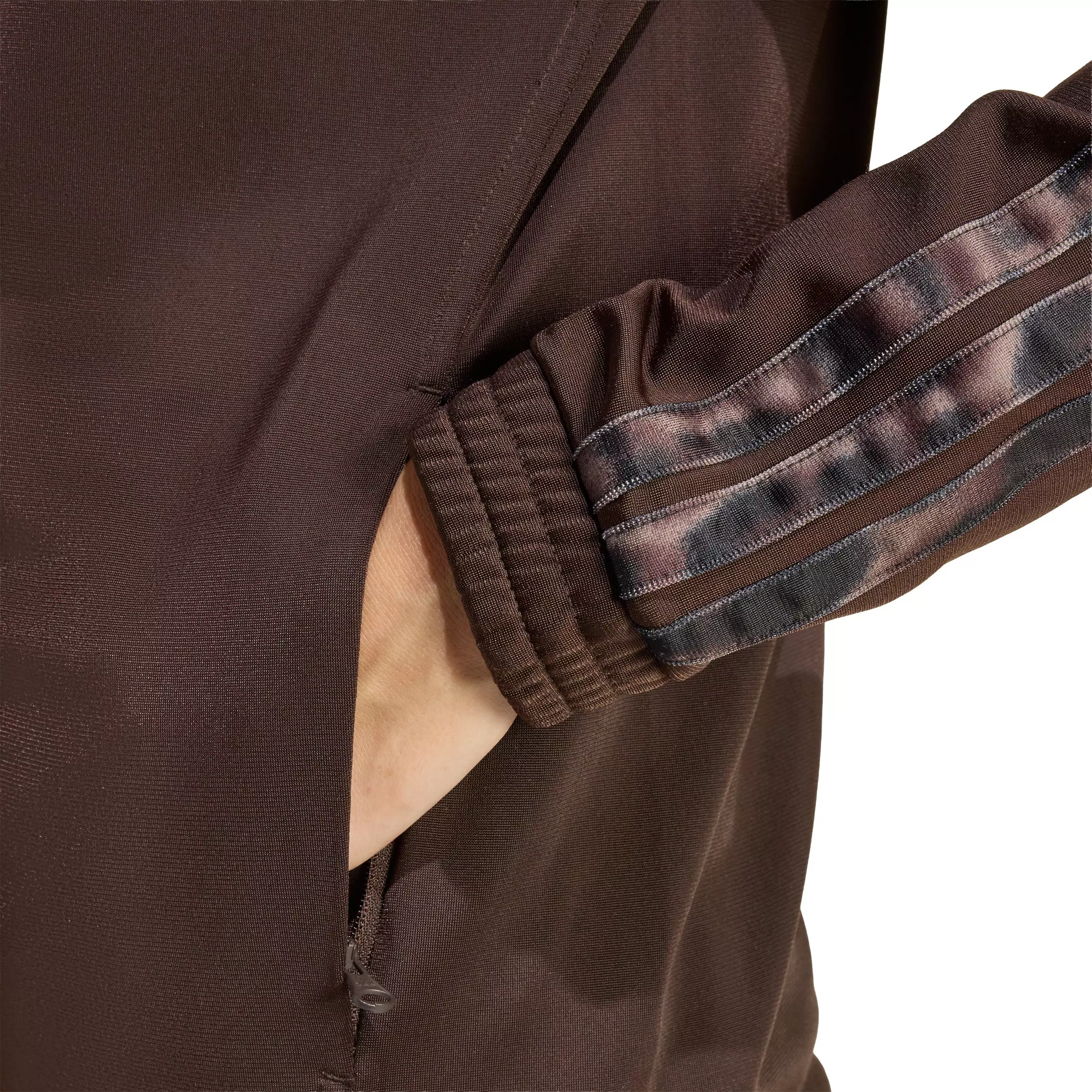 adidas Women's 3-Stripes Leopard Print Track Top - Brown - BROWN