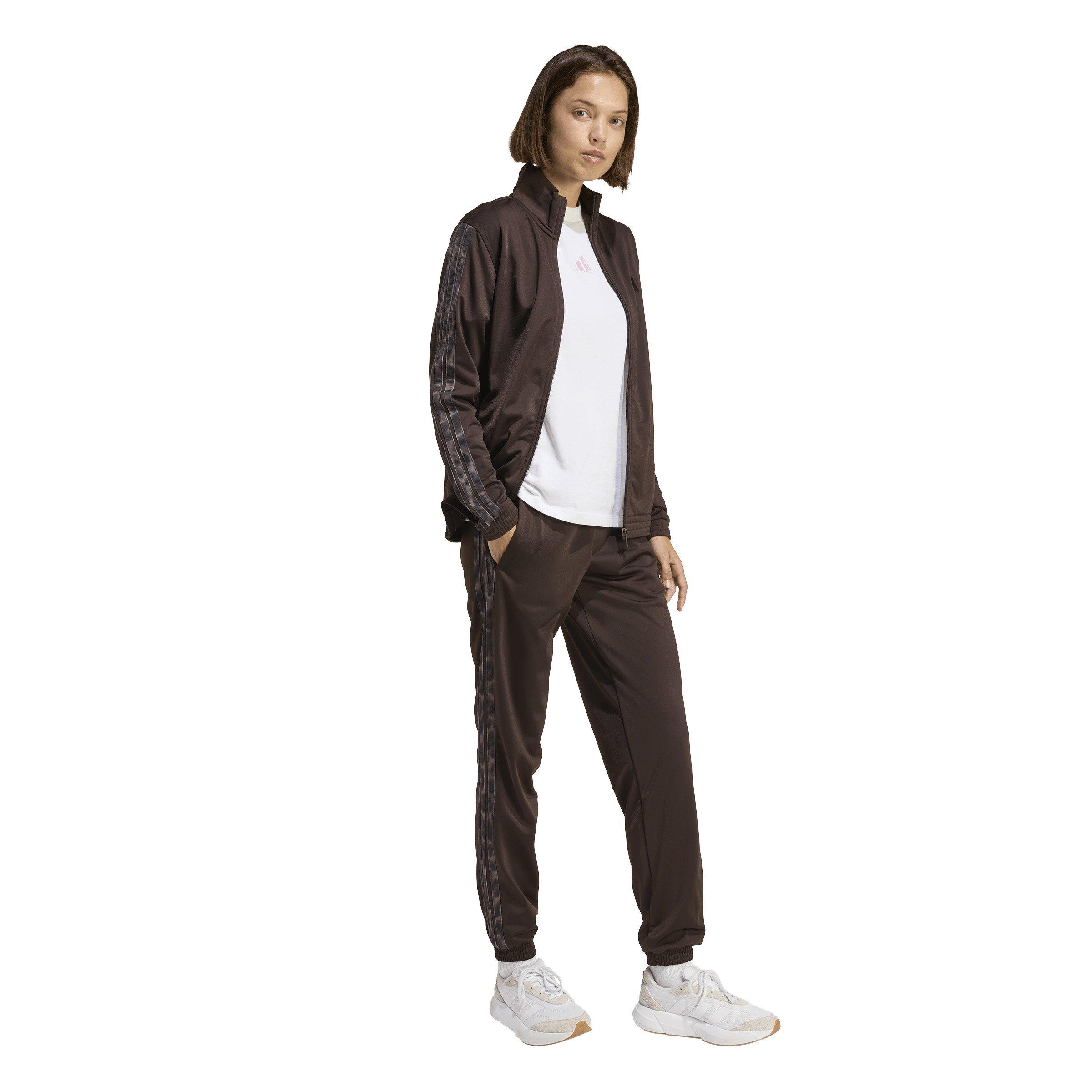 adidas Women's 3-Stripes Leopard Print Track Top - Brown - BROWN Thumbnail View 5