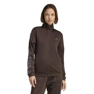 adidas Women's 3-Stripes Leopard Print Track Top - Brown