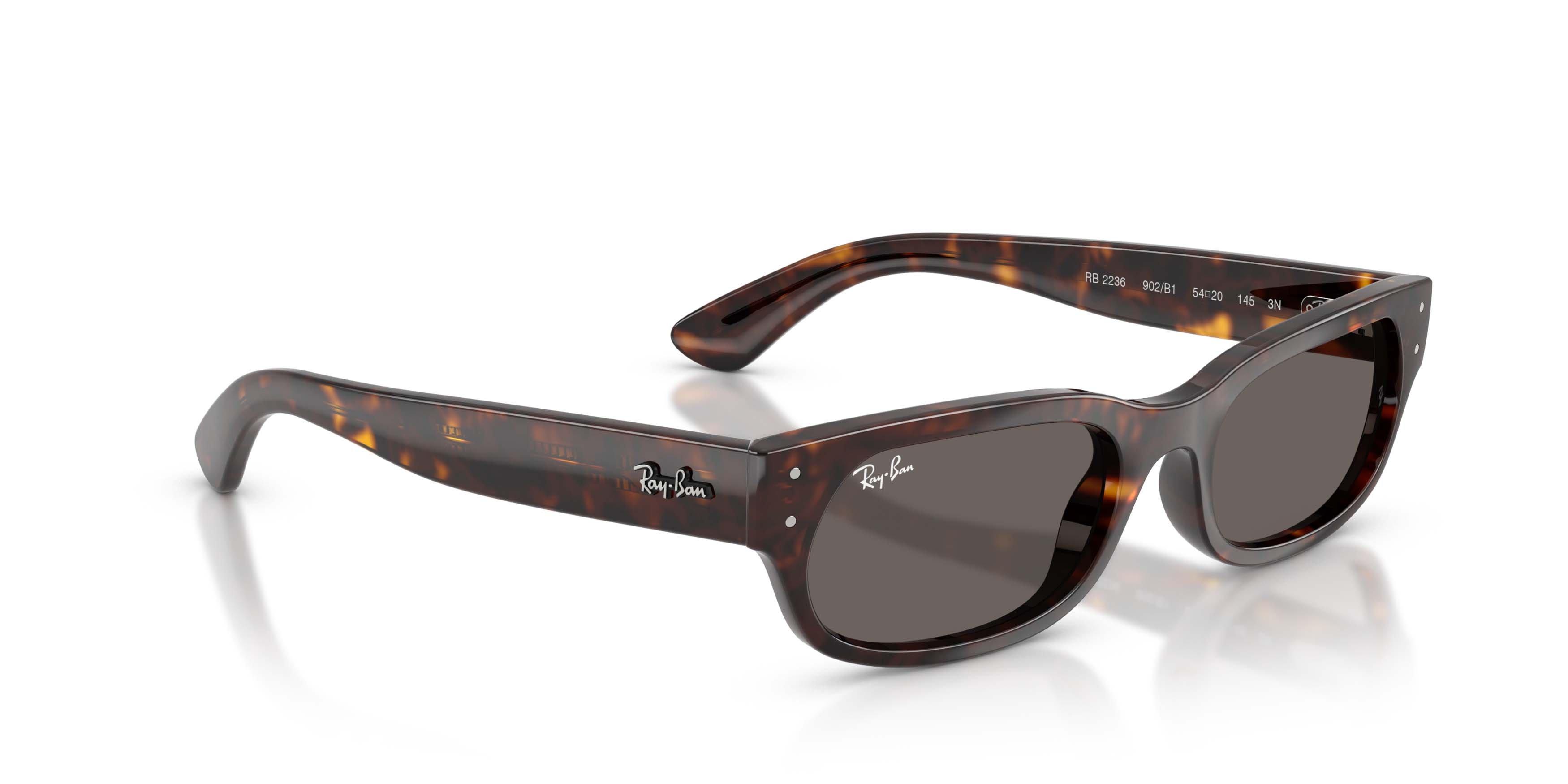 Ray-Ban RB2236 Dark Grey Sunglasses - Havana - BROWN/GREY
