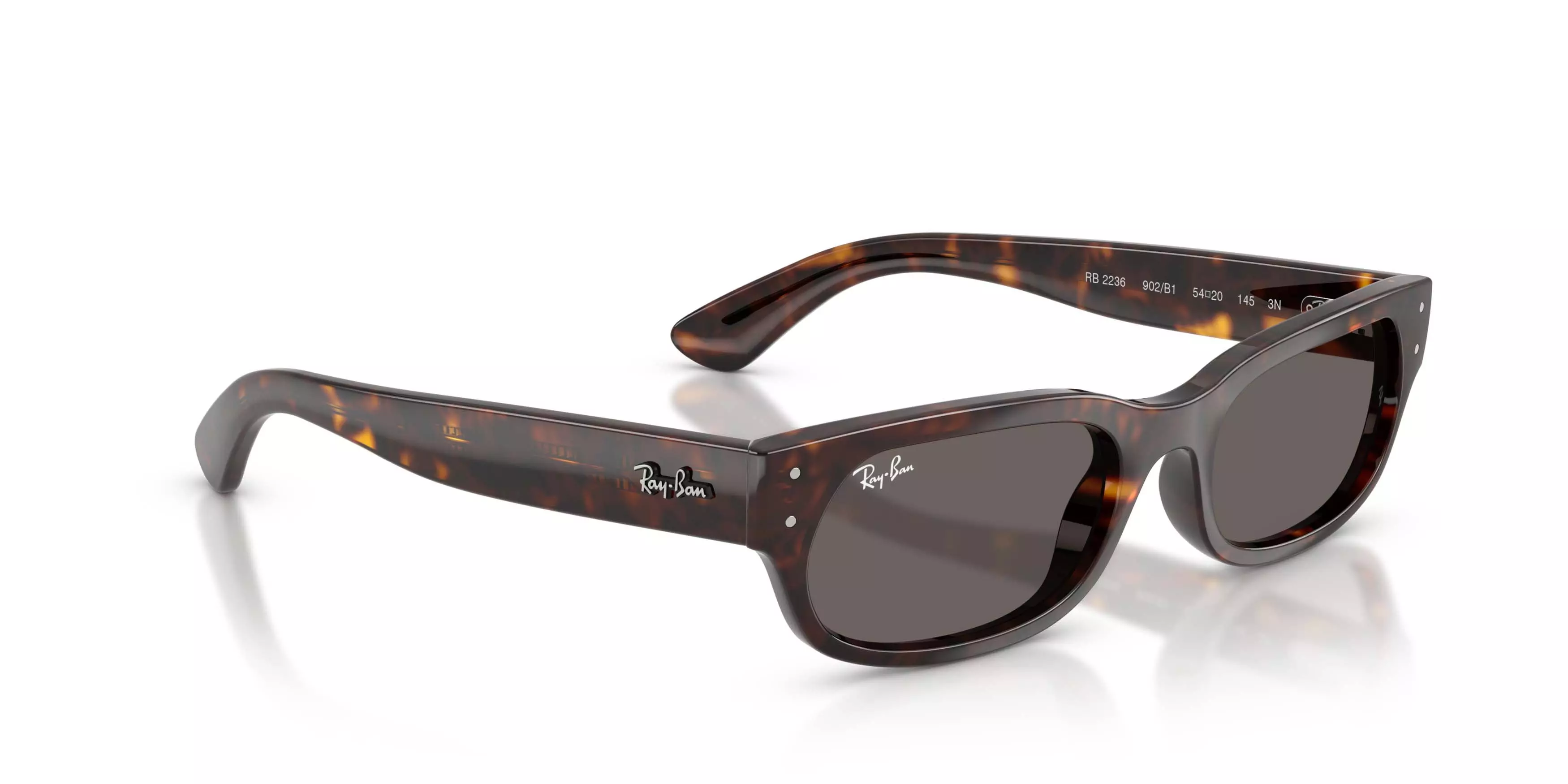 Ray-Ban RB2236 Dark Grey Sunglasses - Havana - BROWN/GREY