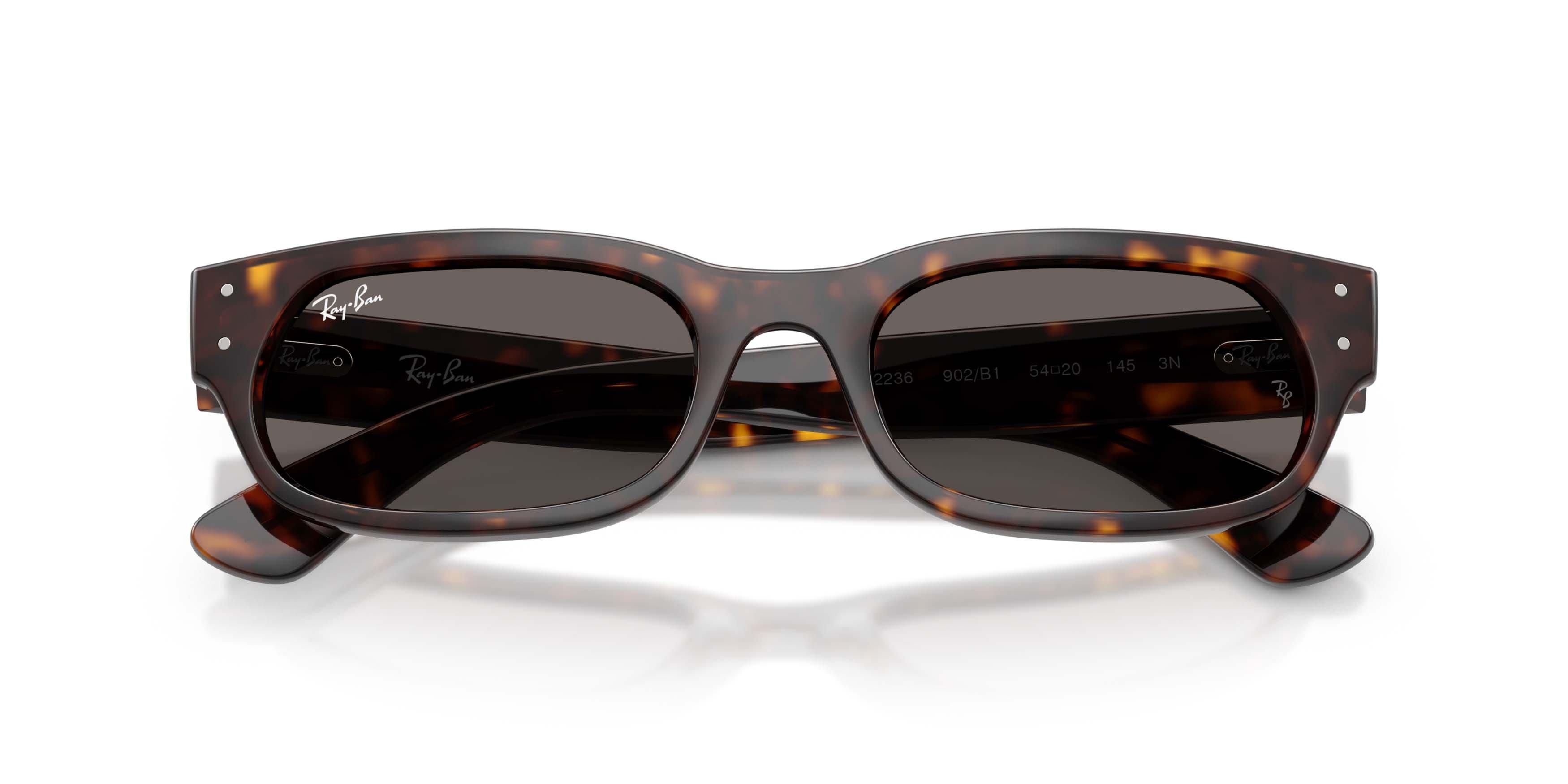 Ray-Ban RB2236 Dark Grey Sunglasses - Havana - BROWN/GREY