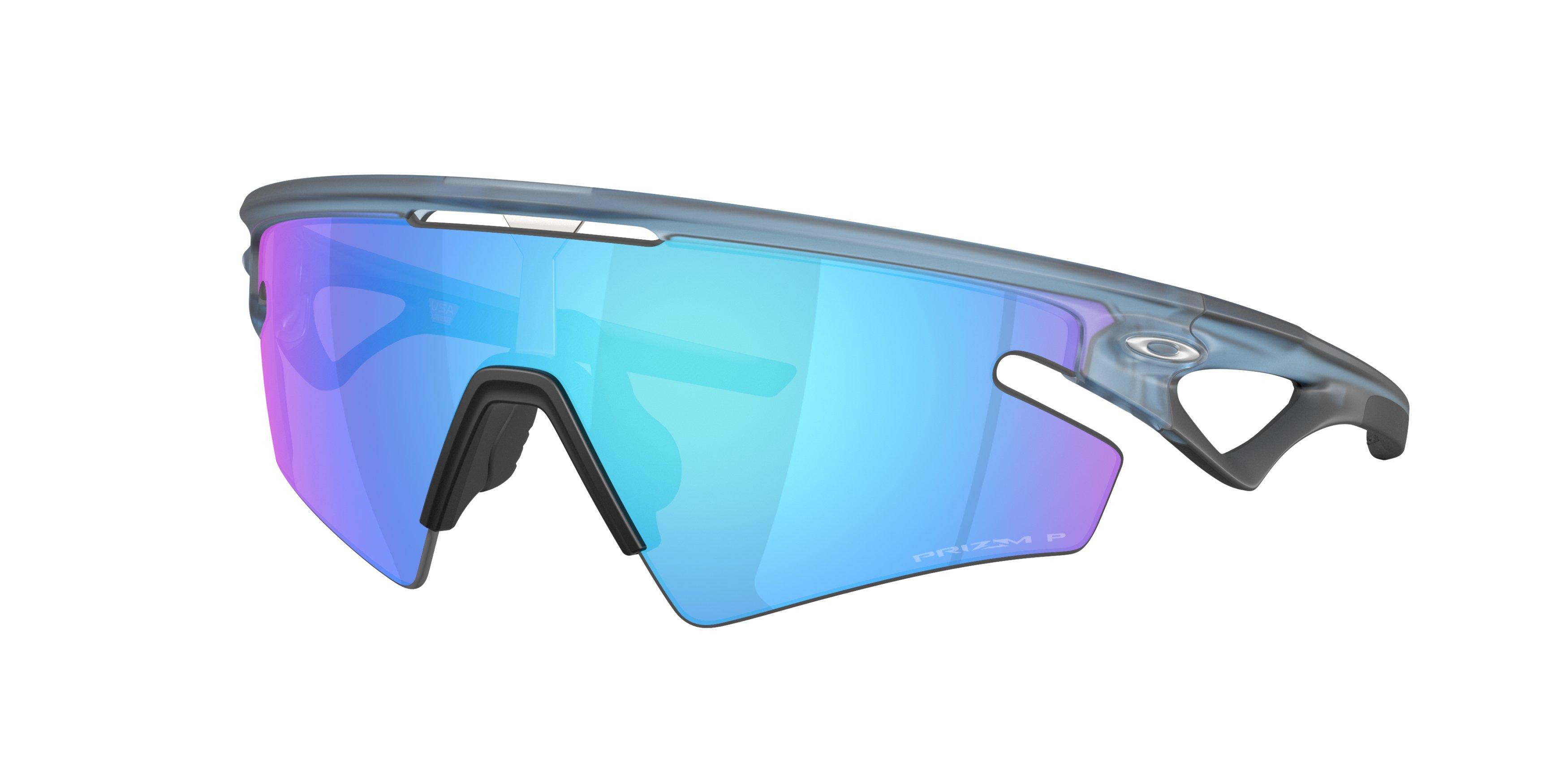 Oakley Sphaera Slash Prizm Sapphire Polarized Sunglasses - Matte Transparent Stonewash - BLUE Thumbnail View 1