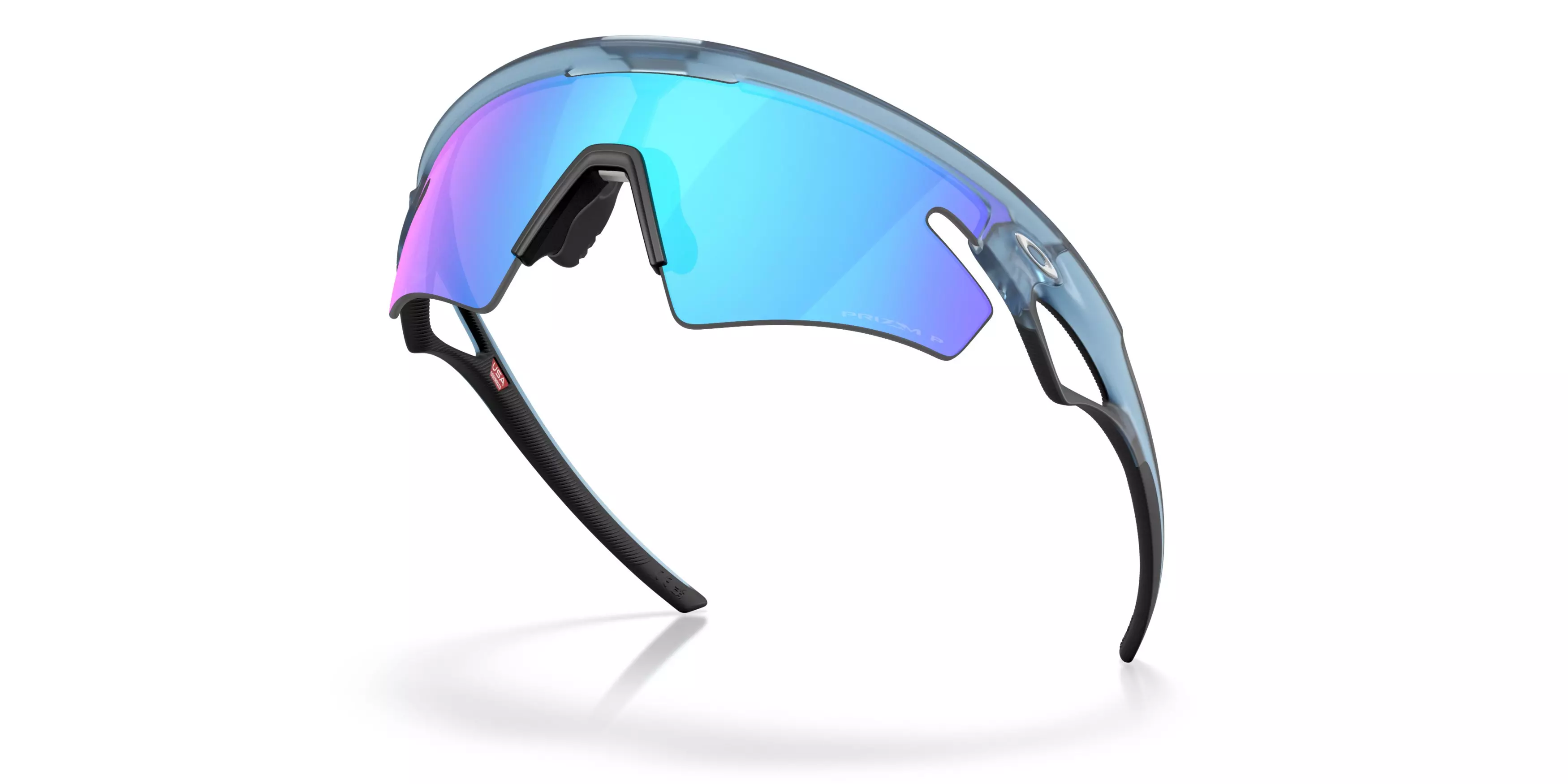 Oakley Sphaera Slash Prizm Sapphire Polarized Sunglasses - Matte Transparent Stonewash - BLUE