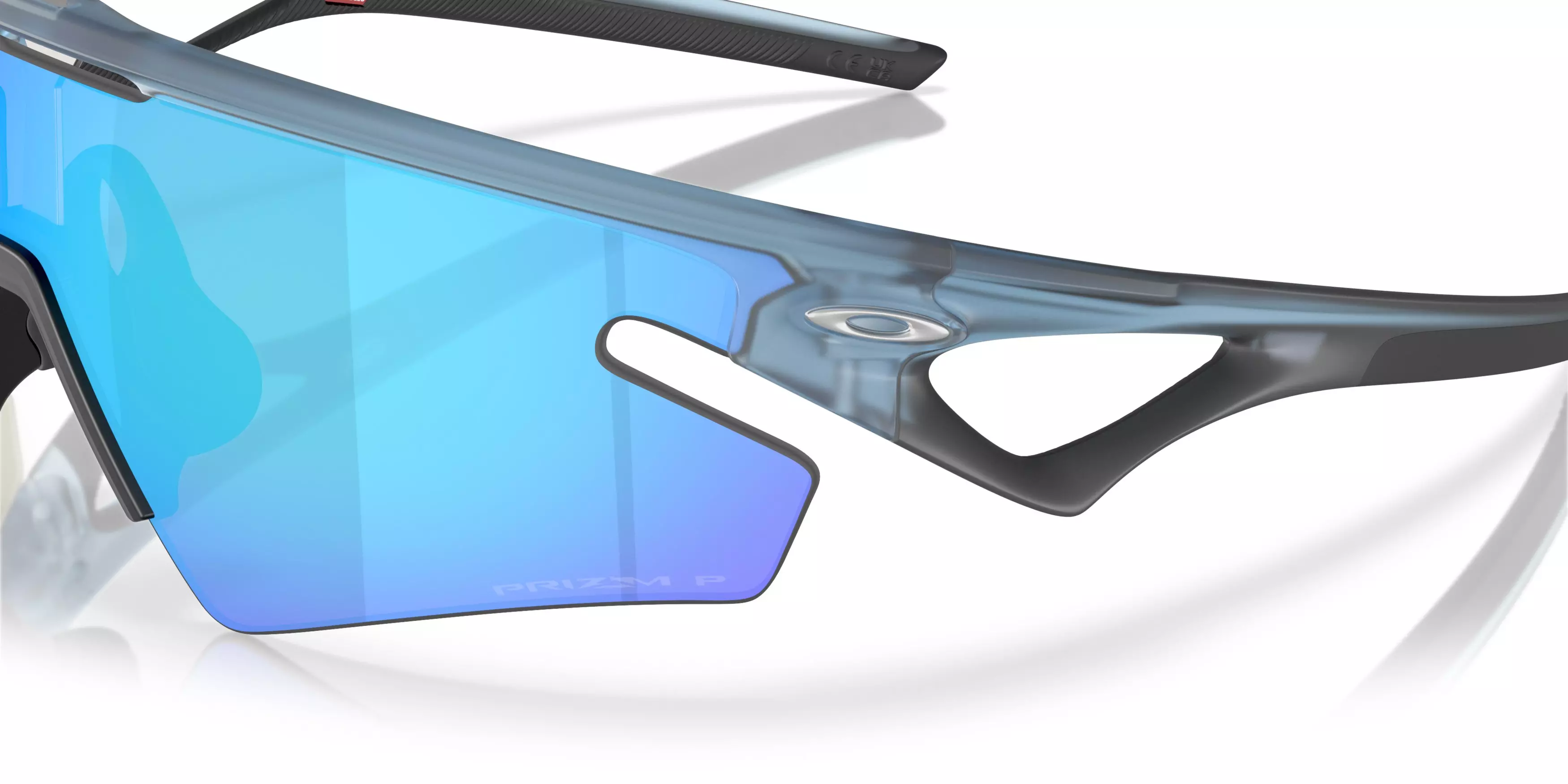 Oakley Sphaera Slash Prizm Sapphire Polarized Sunglasses - Matte Transparent Stonewash - BLUE