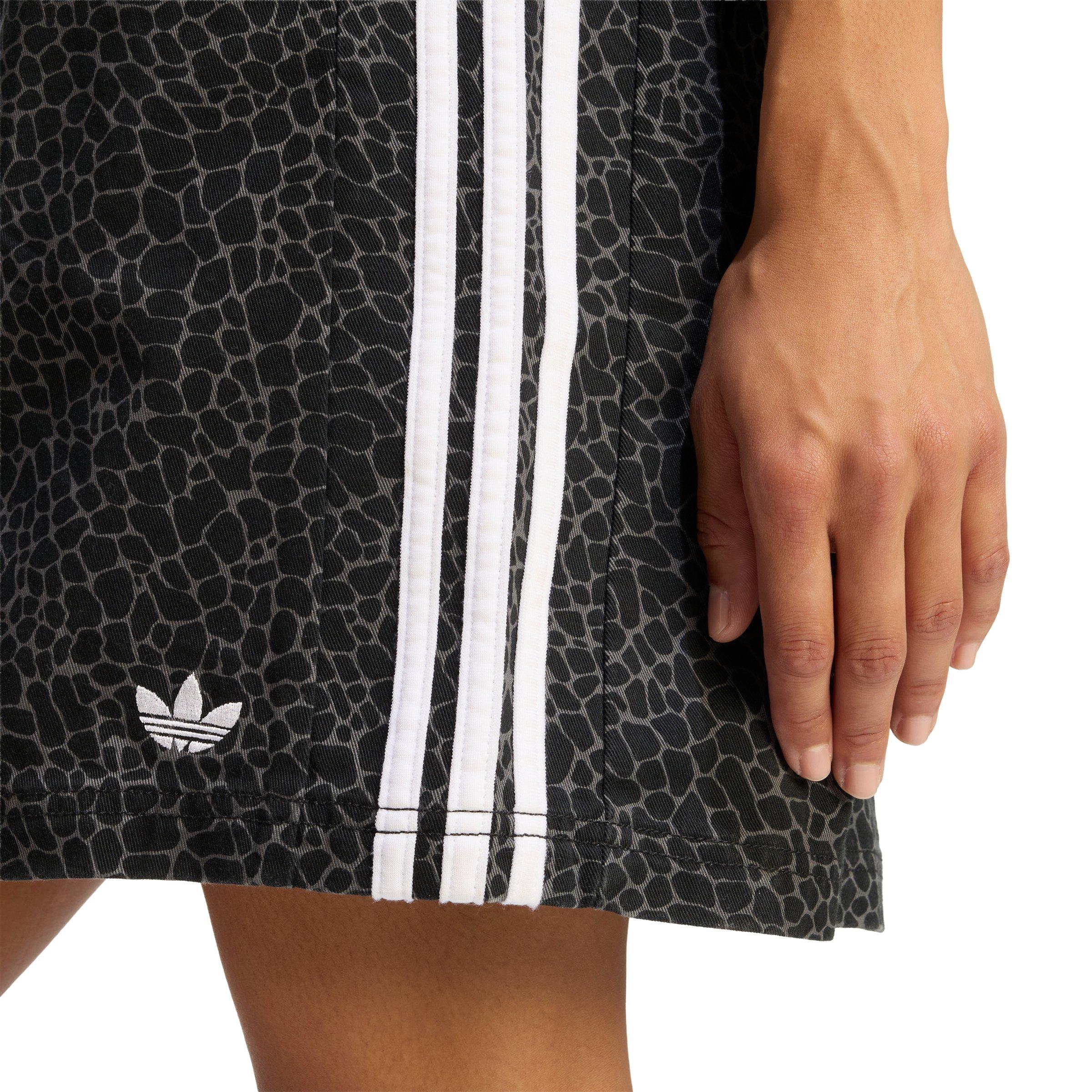 adidas Originals Women's AOP Dungaree Dress - Black/Grey - BLACK/GREY Thumbnail View 4
