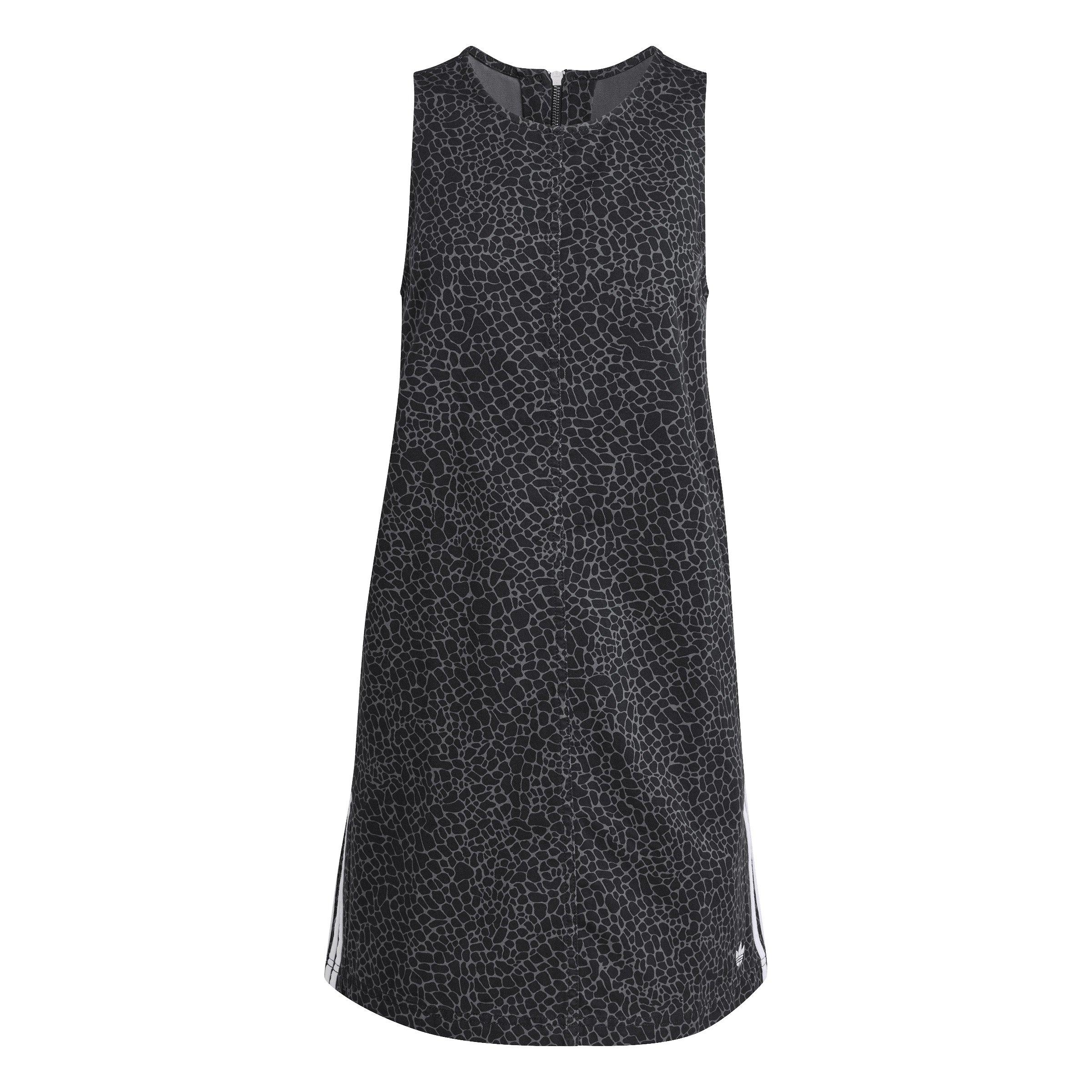 adidas Originals Women's AOP Dungaree Dress - Black/Grey - BLACK/GREY Thumbnail View 6