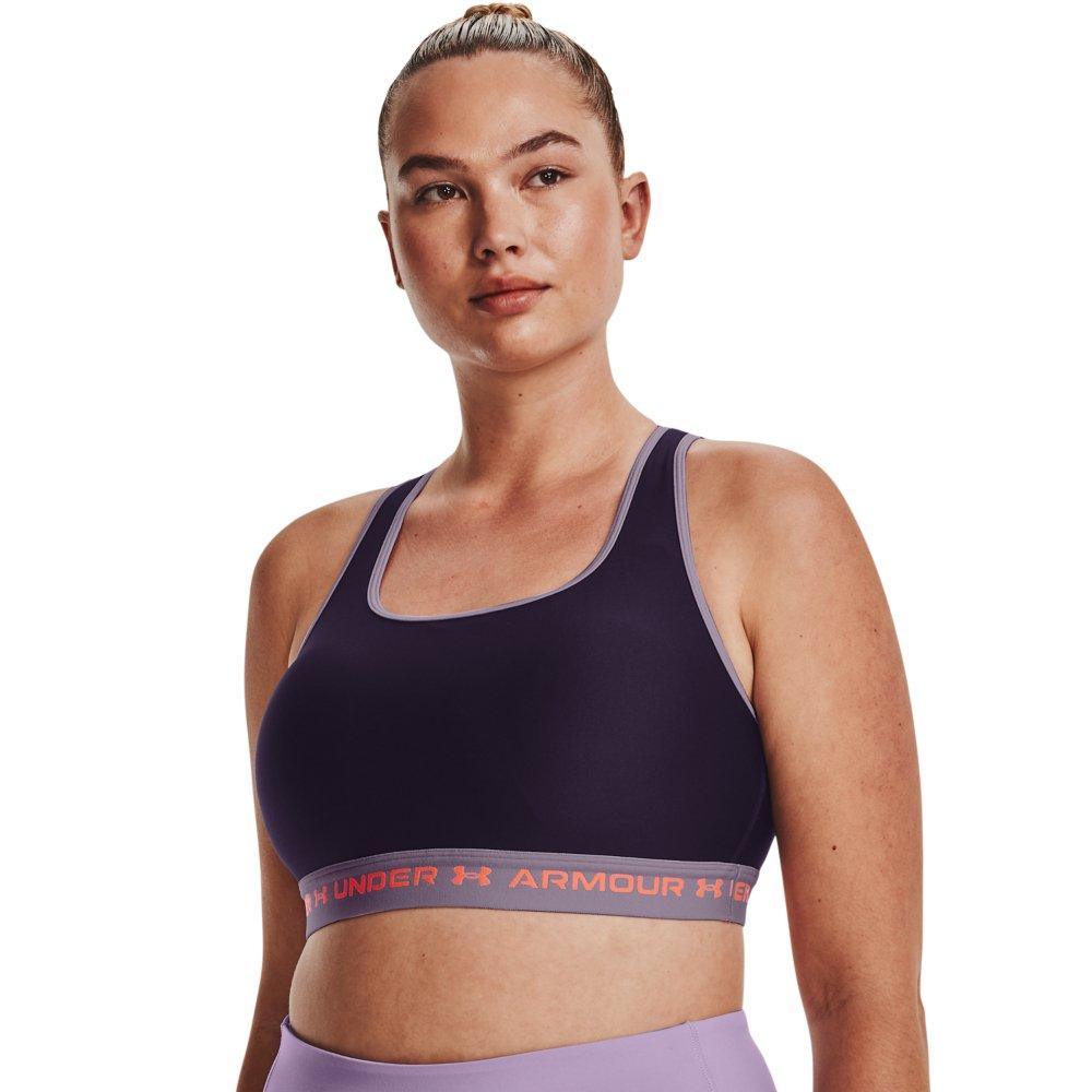 UNDER ARMOUR Purple Solid Armour Mid Sports Bra 1273504