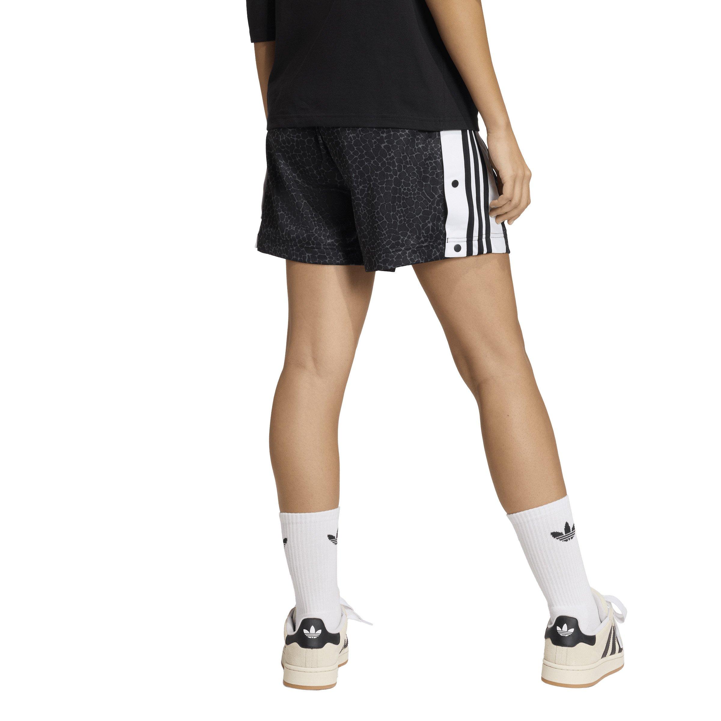 adidas Originals Women's All Over Print Adibreak Shorts - Black/Grey - BLACK/GREY Thumbnail View 2