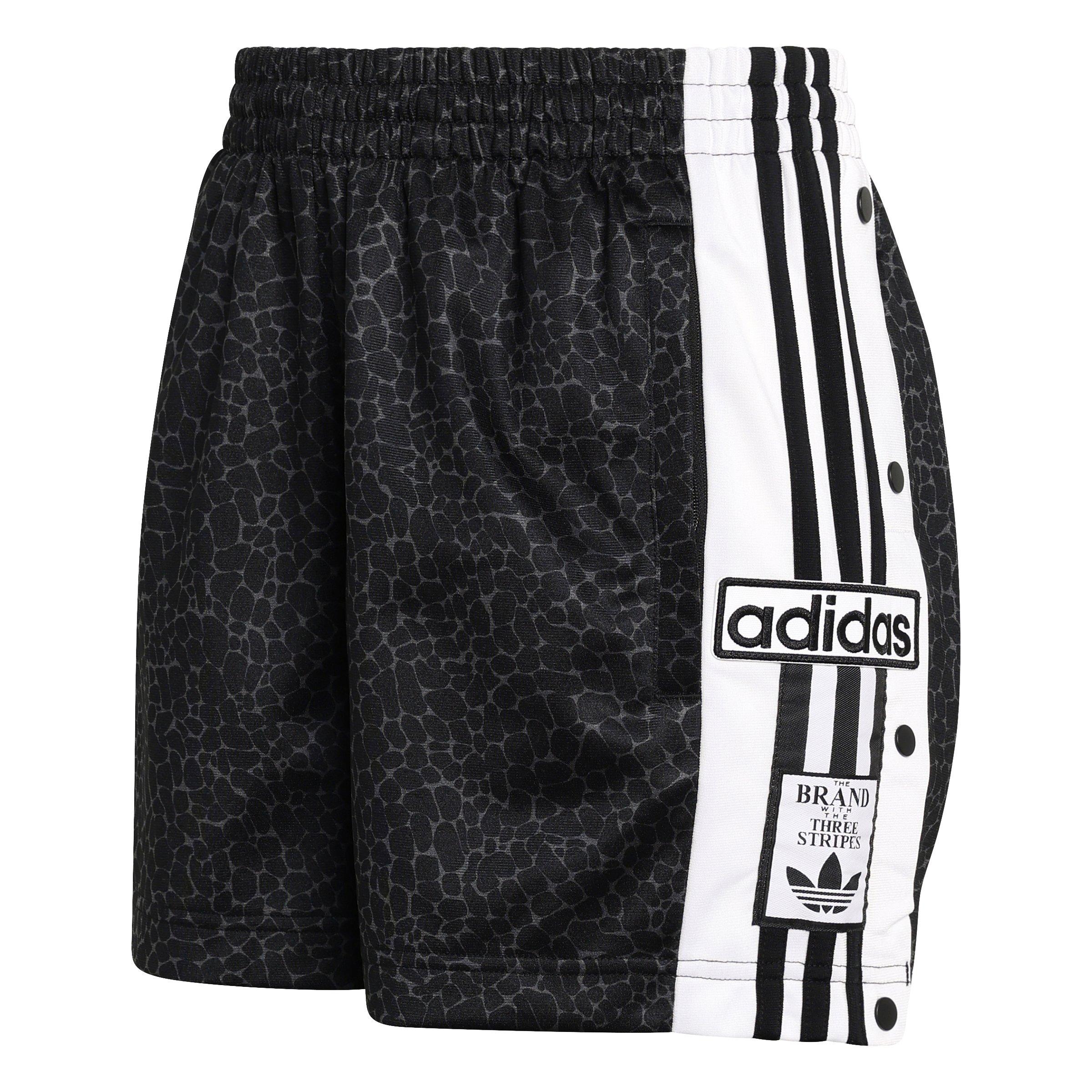 adidas Originals Women's All Over Print Adibreak Shorts - Black/Grey - BLACK/GREY Thumbnail View 6