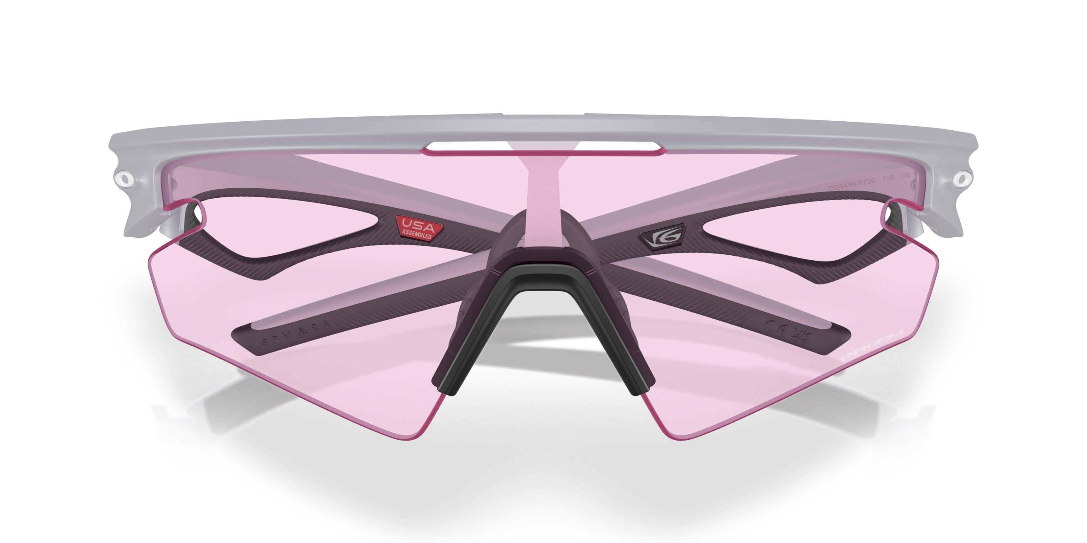 Oakley Sphaera Slash Prizm Low Light Sunglasses - Grey Matte Fog - GREY/PINK Thumbnail View 7