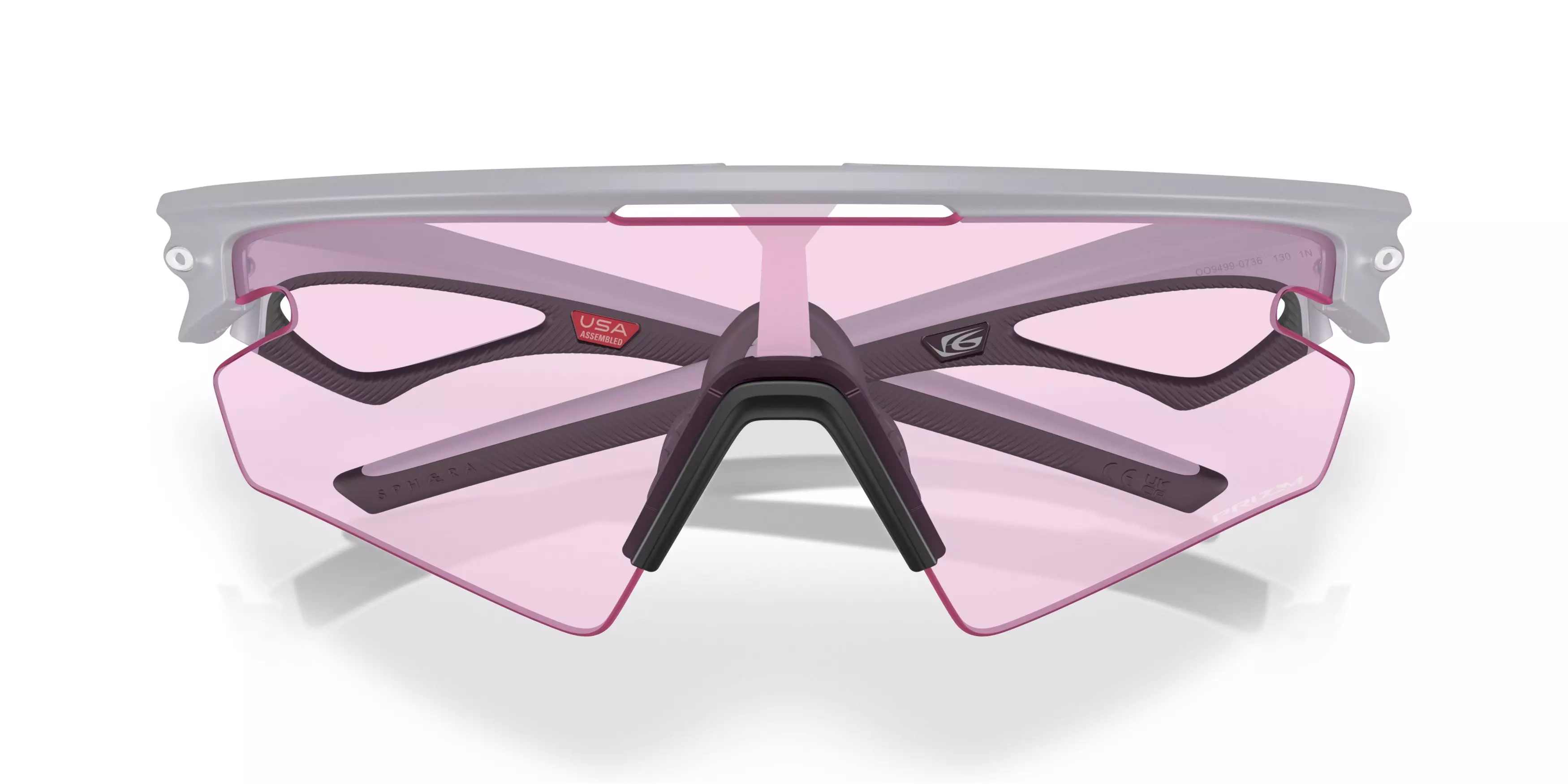 Oakley Sphaera Slash Prizm Low Light Sunglasses - Grey Matte Fog - GREY/PINK