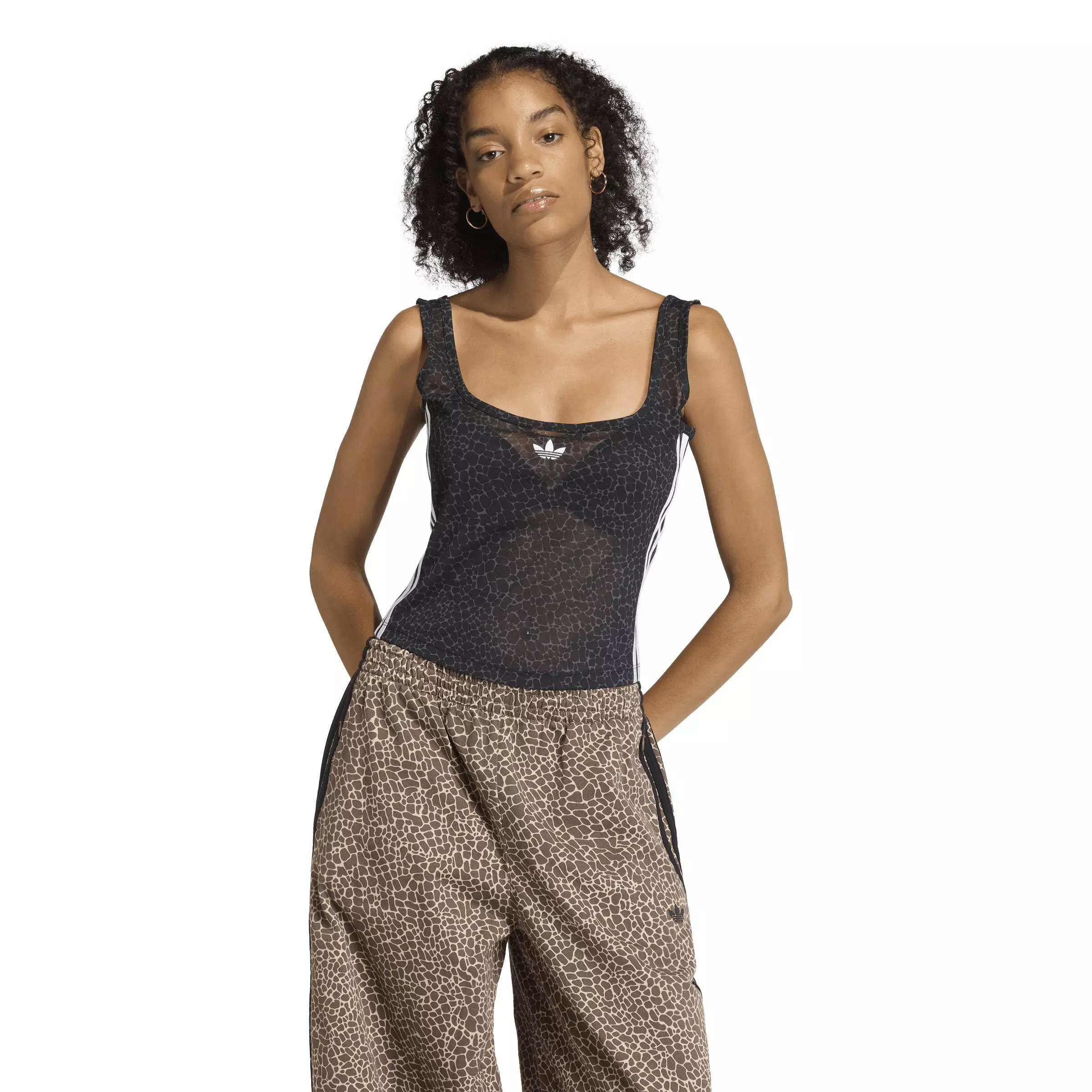 adidas Originals Women's AOP Tank Top - Black/Grey - BLACK/GREY