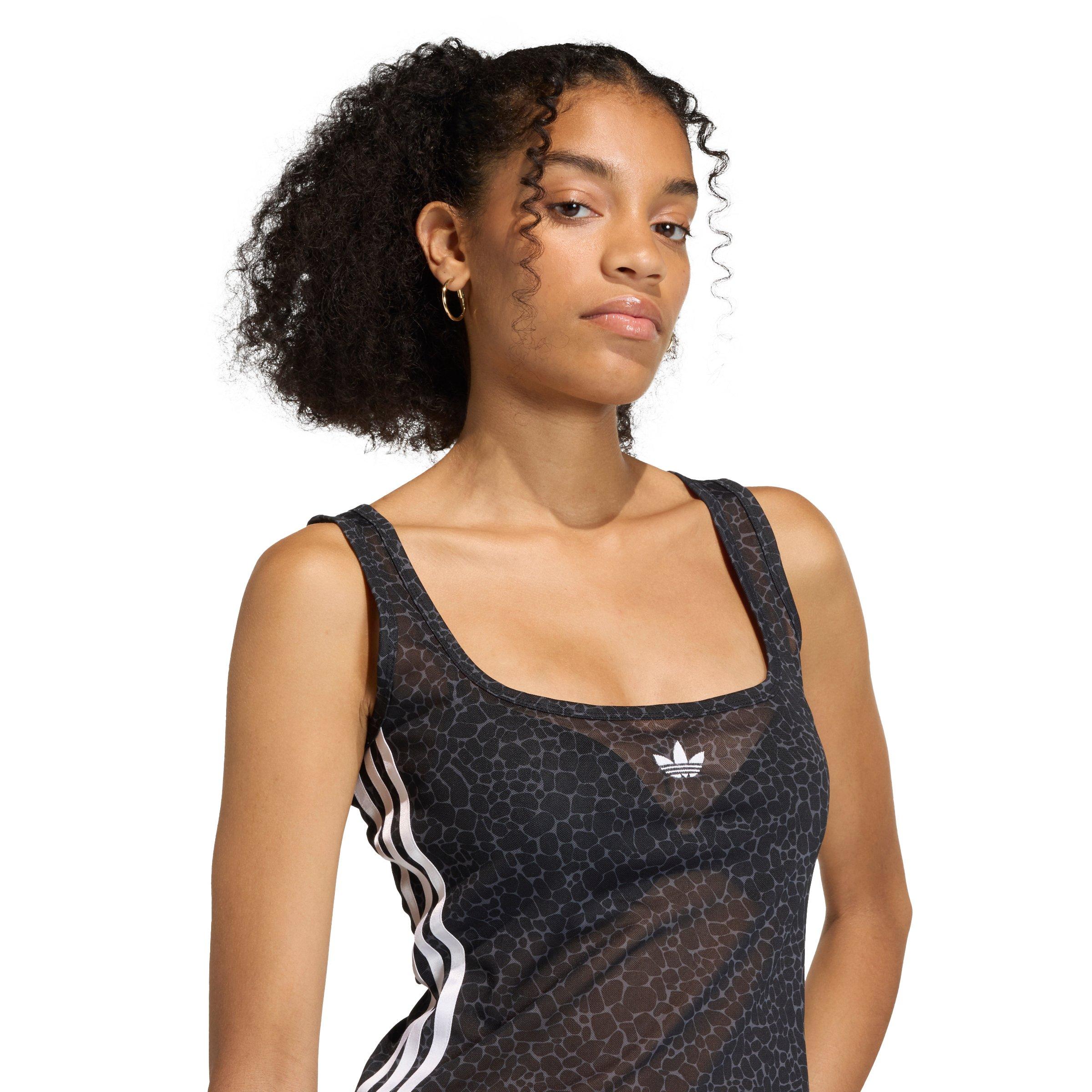 adidas Originals Women's AOP Tank Top - Black/Grey - BLACK/GREY Thumbnail View 3