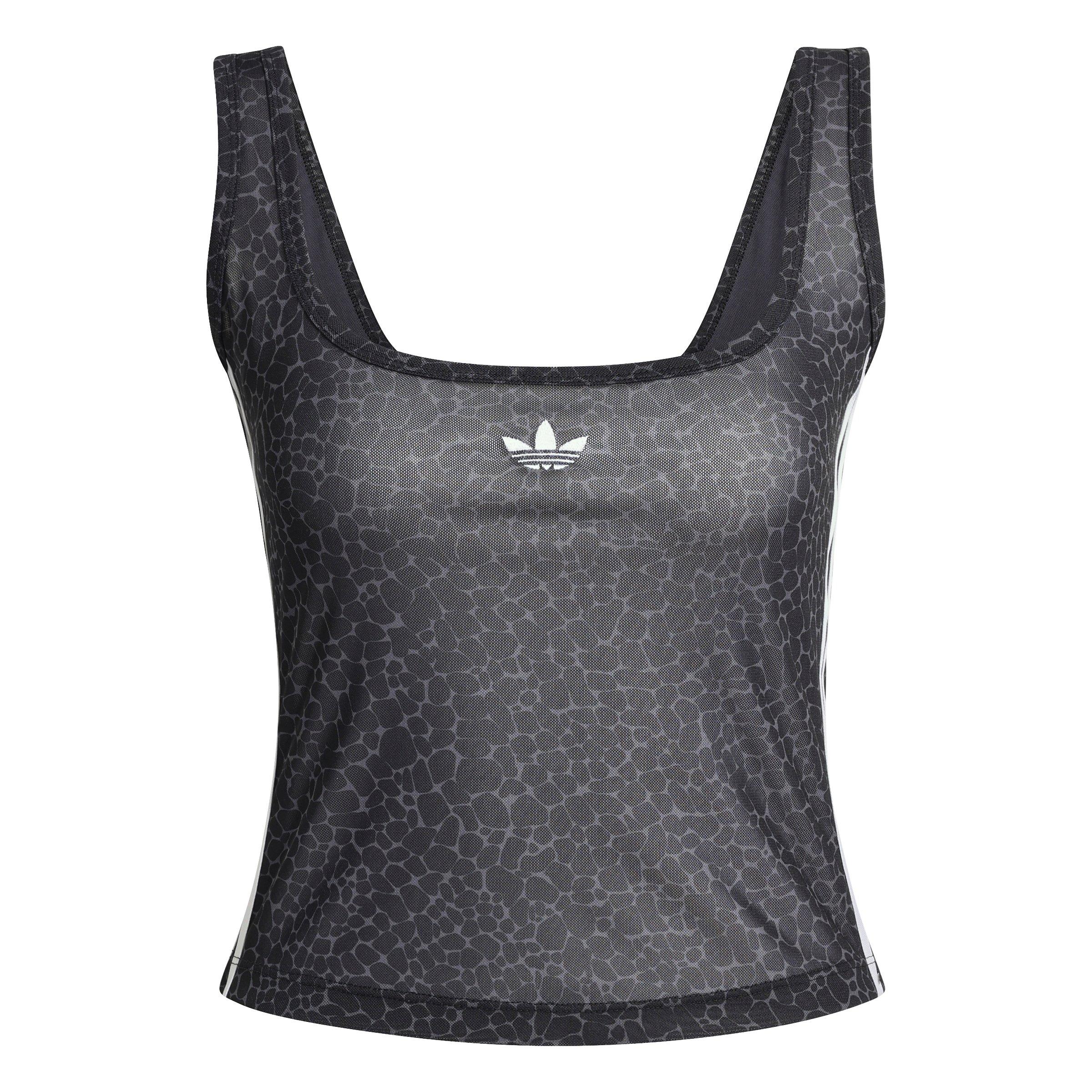 adidas Originals Women's AOP Tank Top - Black/Grey - BLACK/GREY Thumbnail View 6