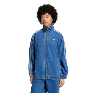 adidas Originals Women's Firebird Adilenium Medium Blue Denim Track Jacket
