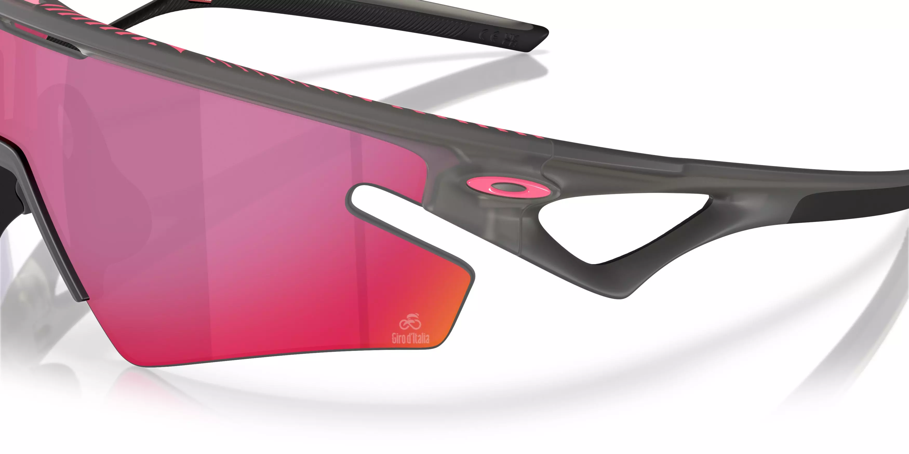 Oakley Sphaera Slash Prizm Road Sunglasses - Grey Smoke - GREY/RED