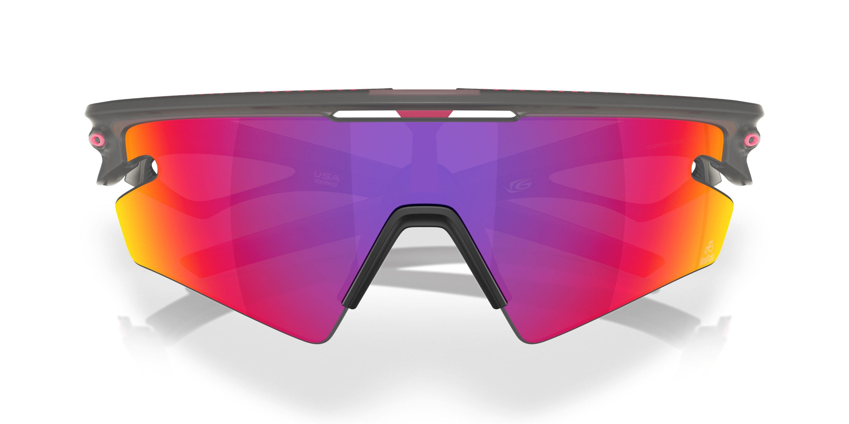 Oakley Sphaera Slash Prizm Road Sunglasses - Grey Smoke - GREY/RED Thumbnail View 7
