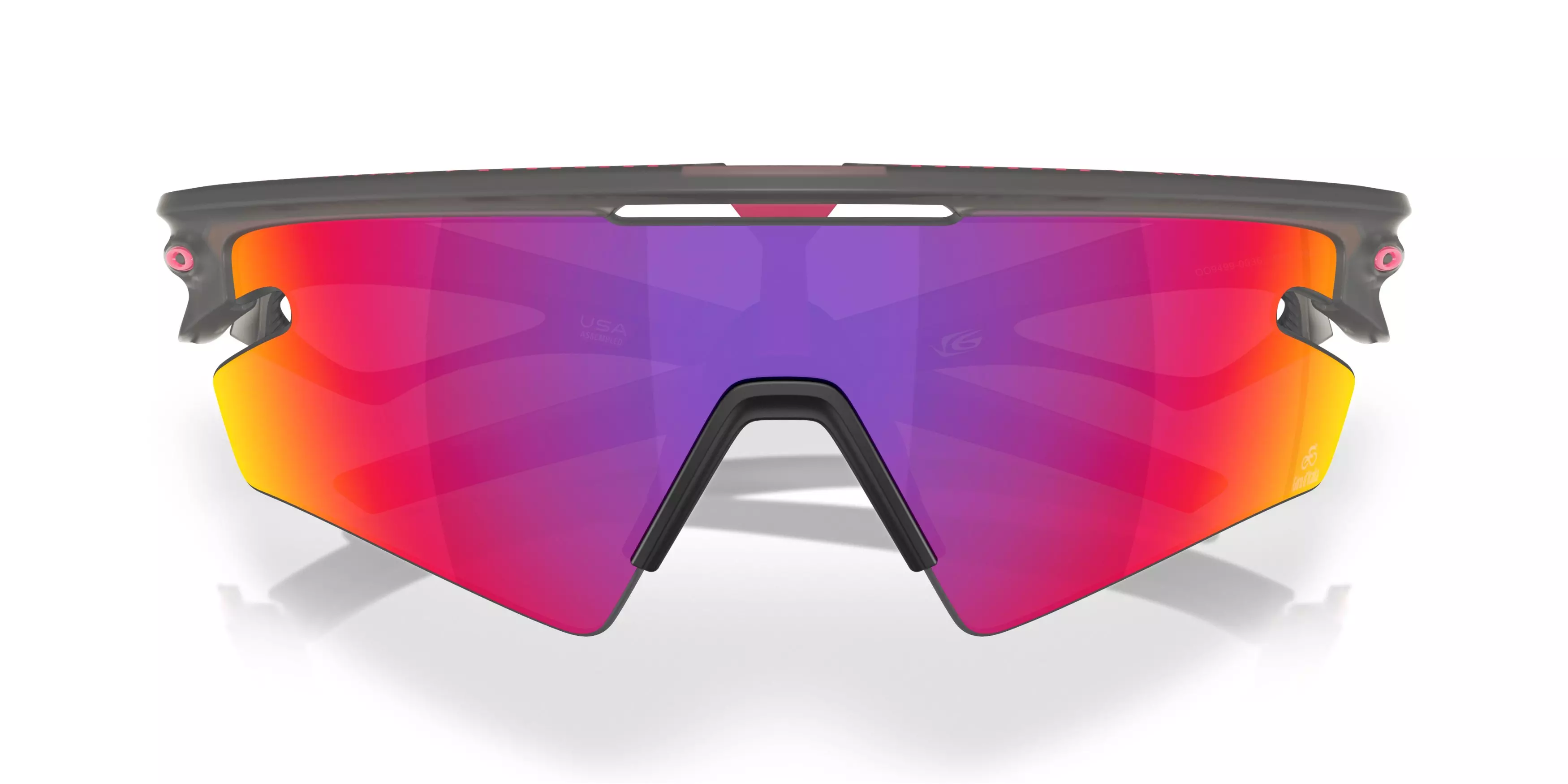 Oakley Sphaera Slash Prizm Road Sunglasses - Grey Smoke - GREY/RED