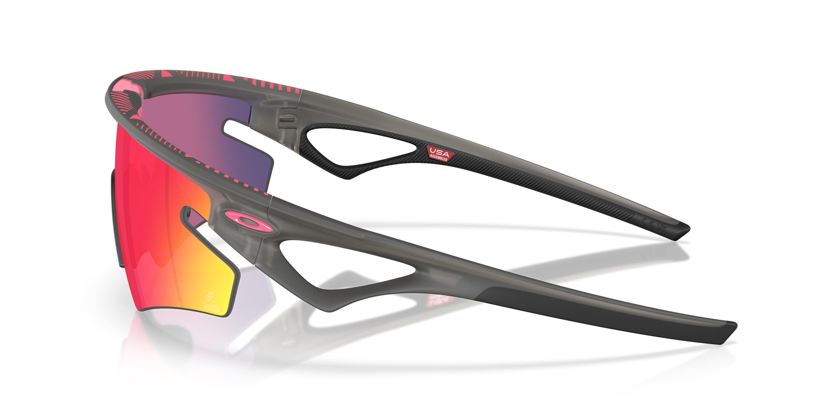 Oakley Sphaera Slash Prizm Road Sunglasses - Grey Smoke - GREY/RED Thumbnail View 8