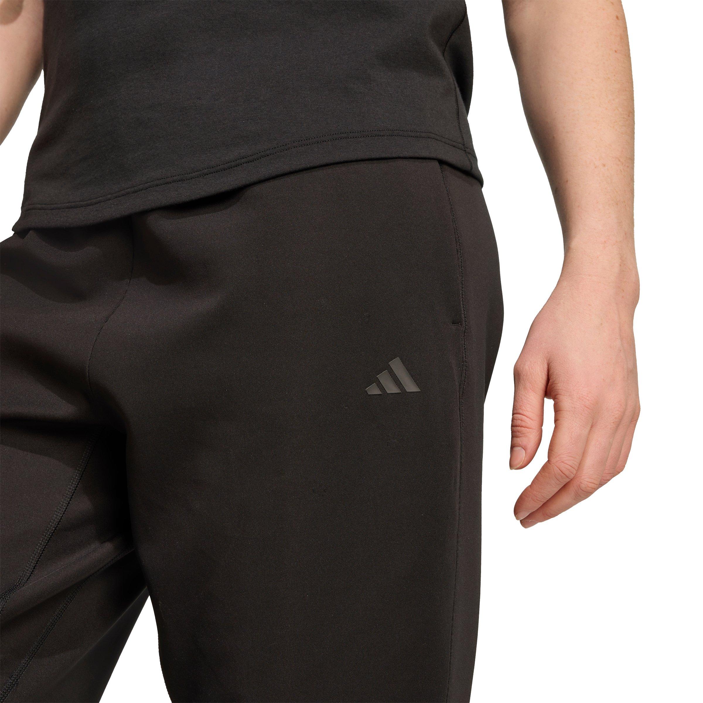 adidas Women's Yoga Essentials Pant With Cuffs - Black - BLACK Thumbnail View 4