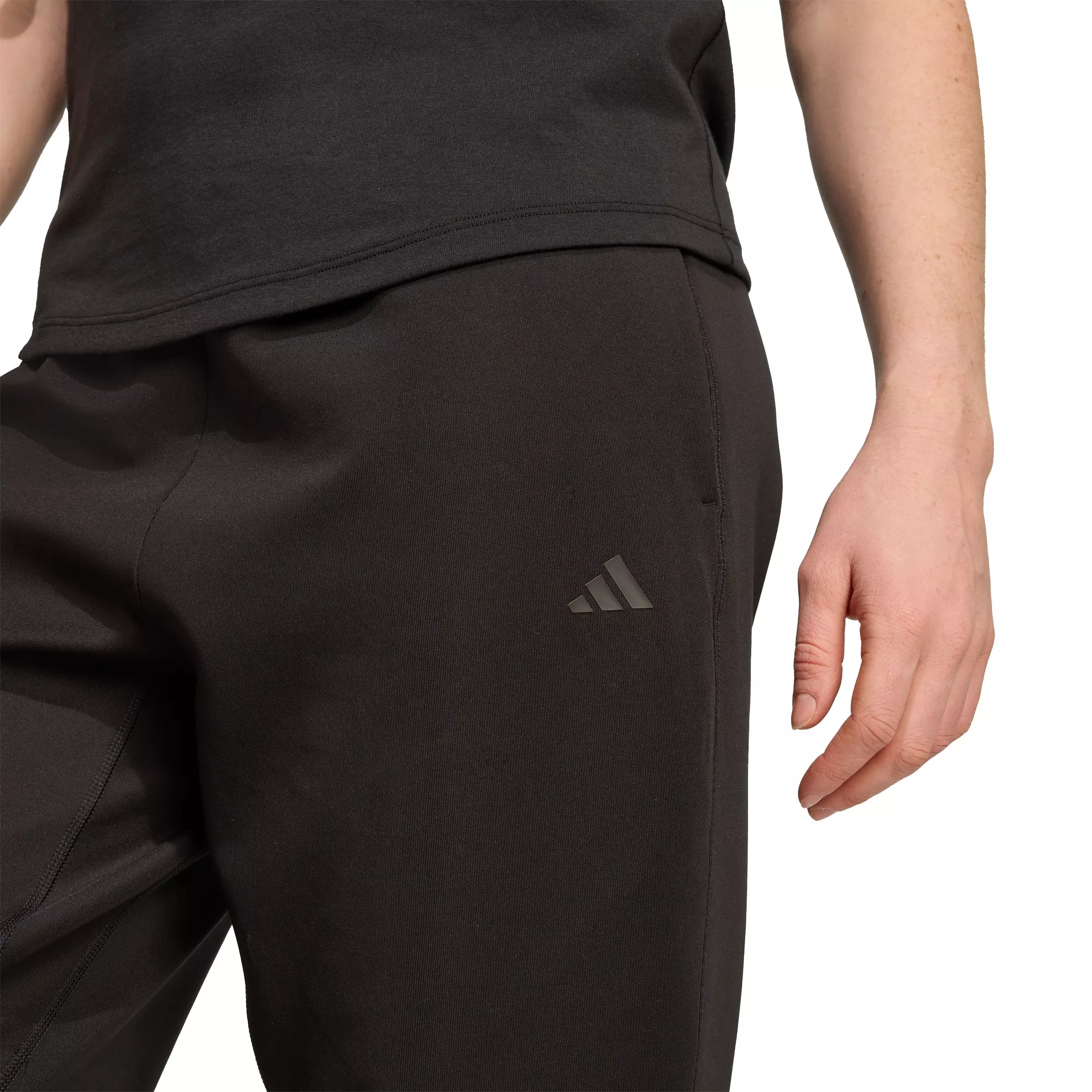 adidas Women's Yoga Essentials Pant With Cuffs - Black - BLACK