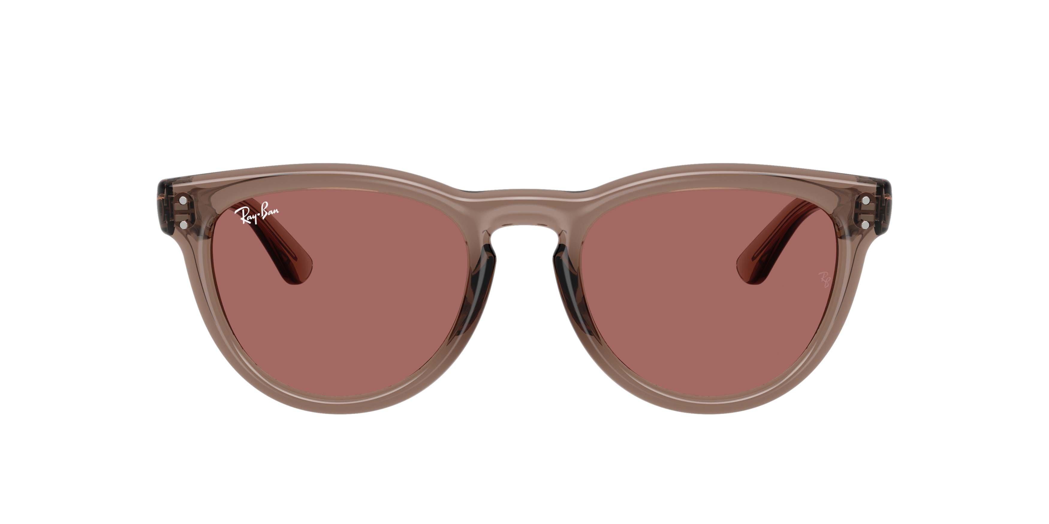 Ray-Ban RB2237 Transparent Light Brown Sunglasses - Dark Violet - TAN/PURPLE