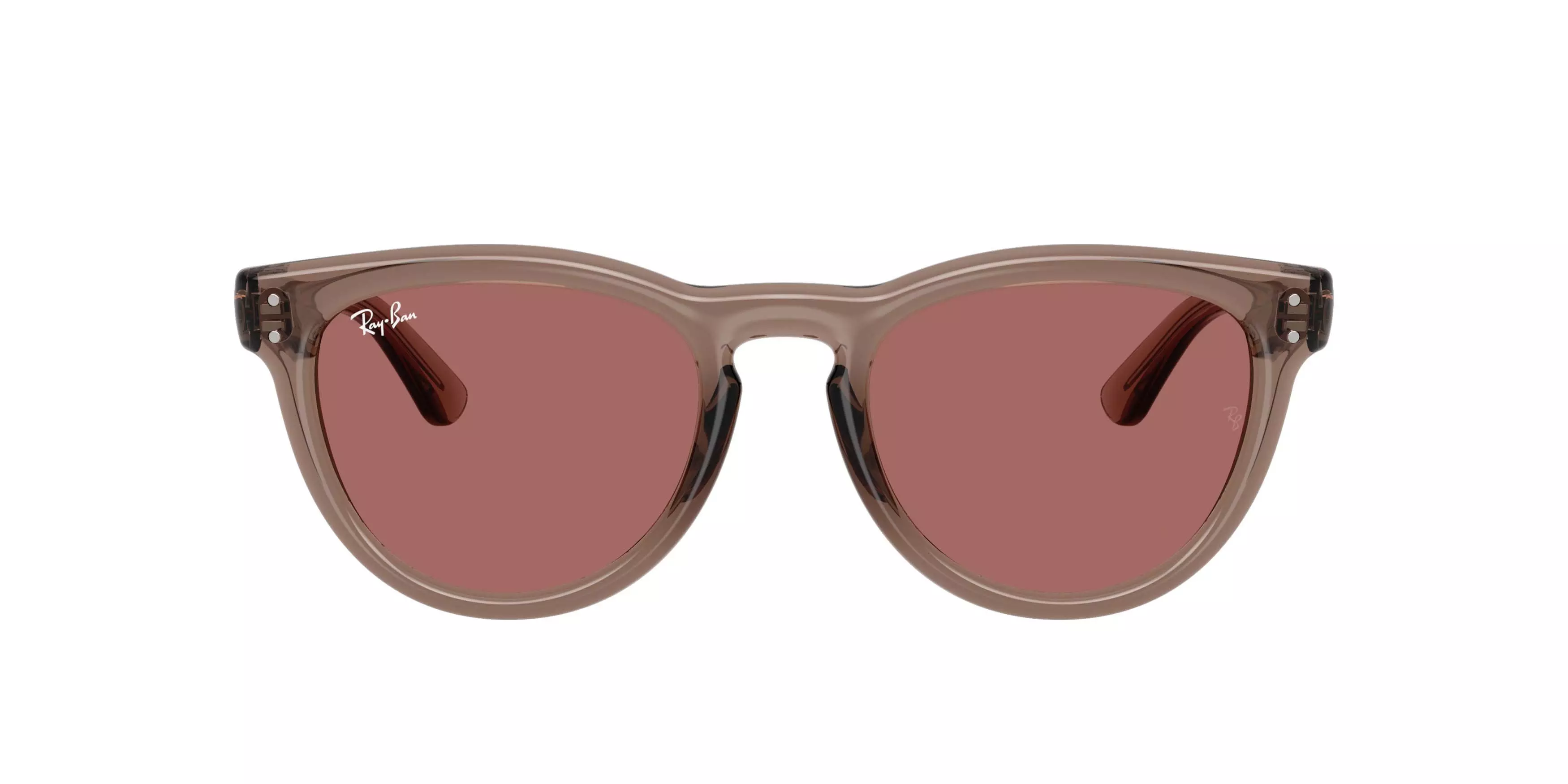 Ray-Ban RB2237 Transparent Light Brown Sunglasses - Dark Violet - TAN/PURPLE