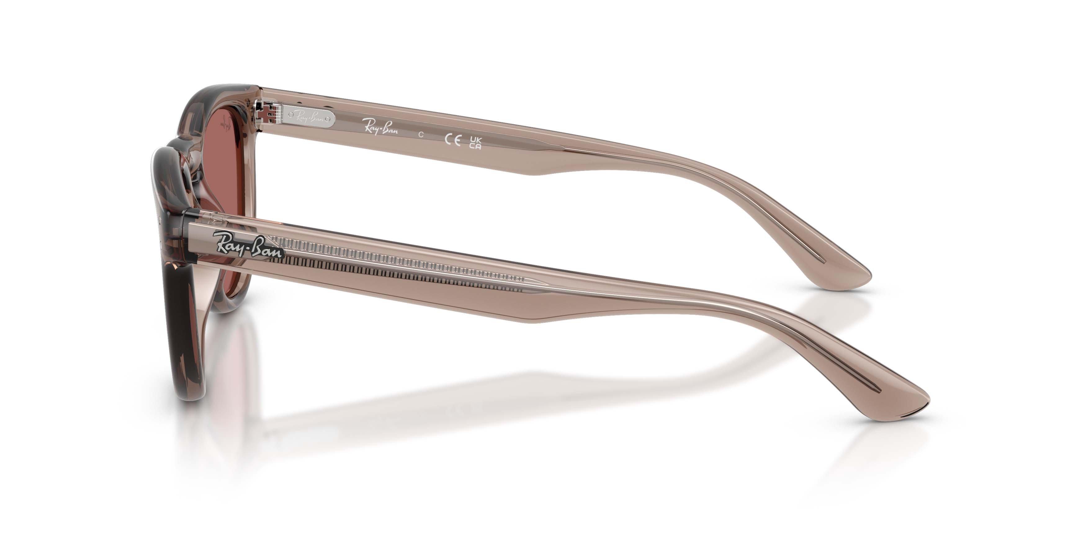 Ray-Ban RB2237 Transparent Light Brown Sunglasses - Dark Violet - TAN/PURPLE