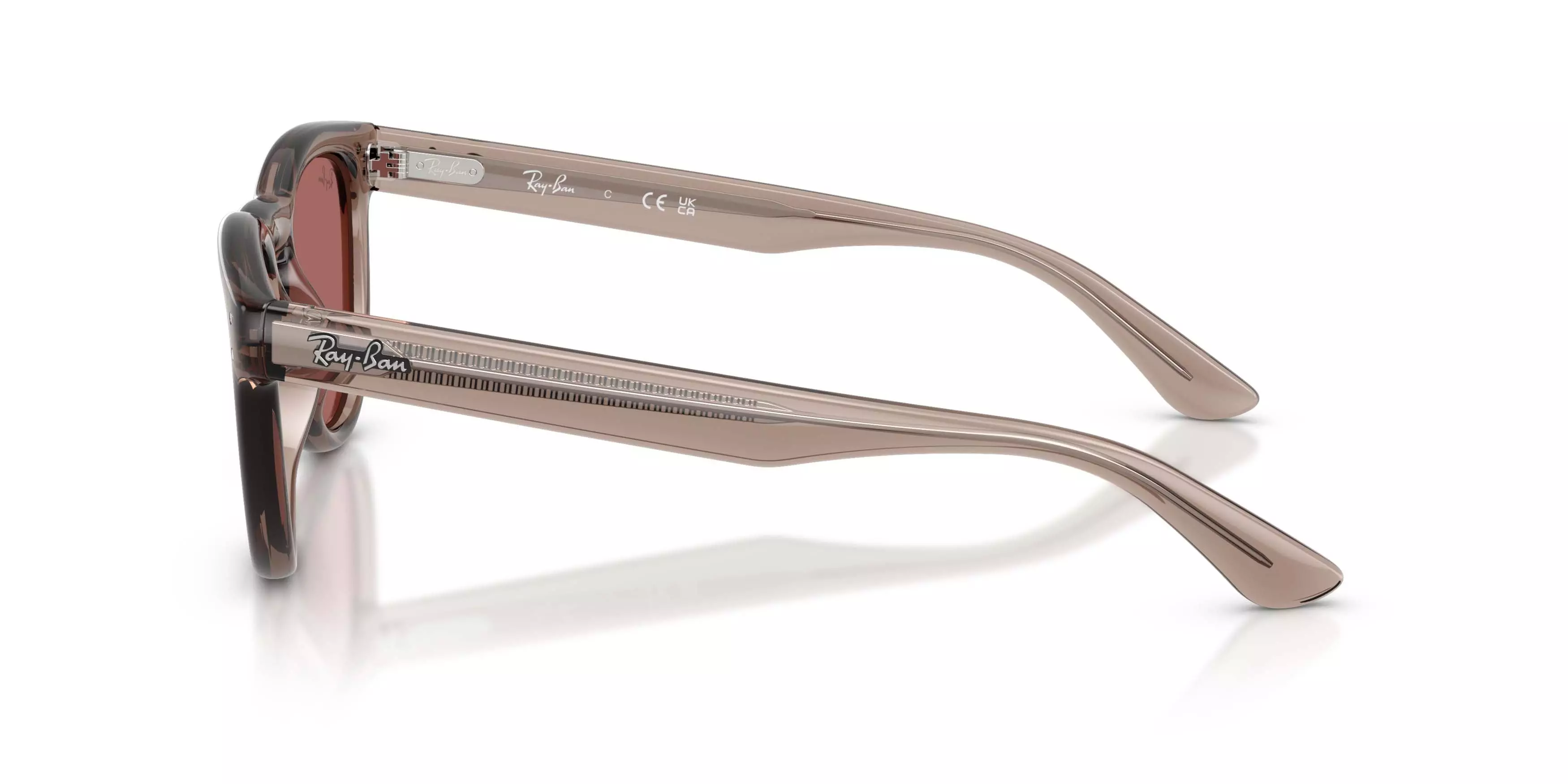 Ray-Ban RB2237 Transparent Light Brown Sunglasses - Dark Violet - TAN/PURPLE